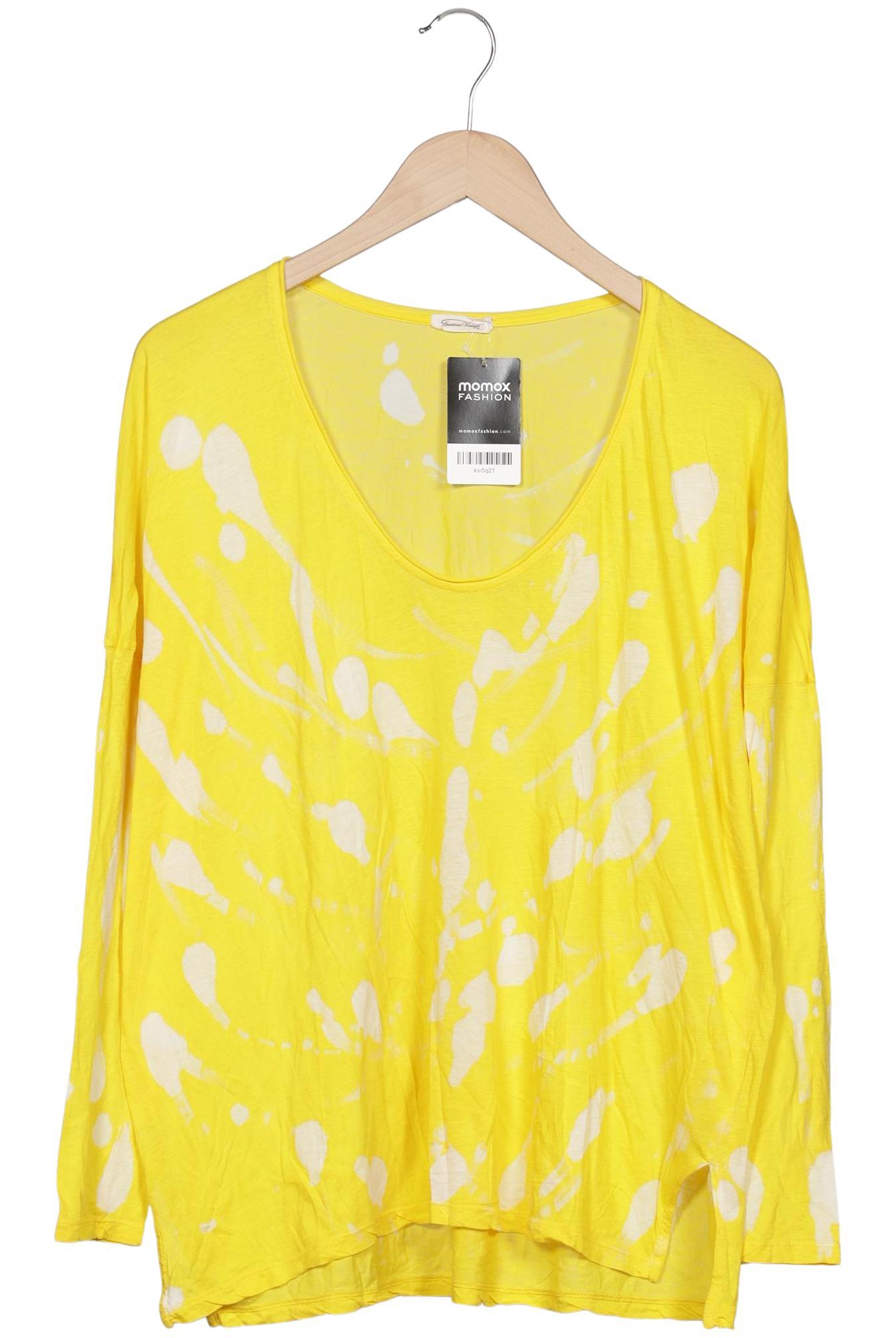 

American Vintage Damen Langarmshirt, gelb, Gr. 44