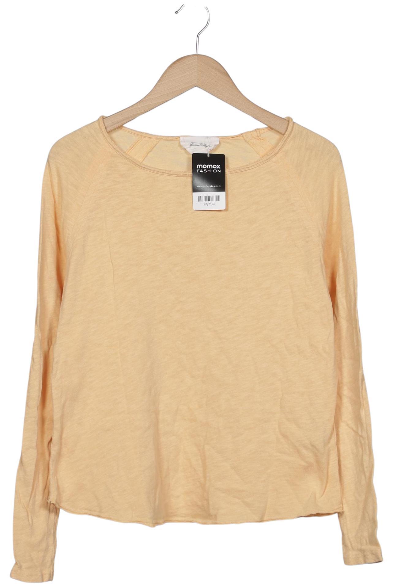 

American Vintage Damen Langarmshirt, gelb, Gr. 36