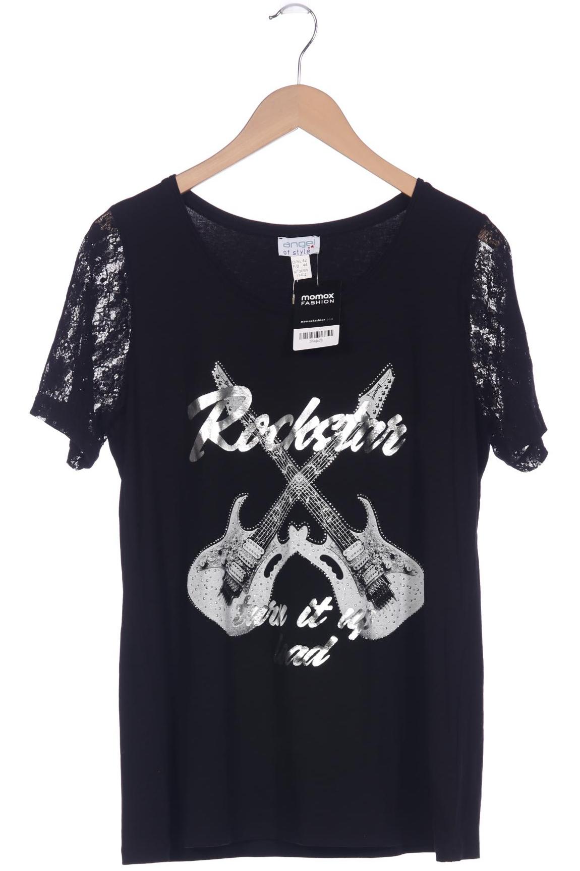 

Angel of Style Damen T-Shirt, schwarz, Gr. 42