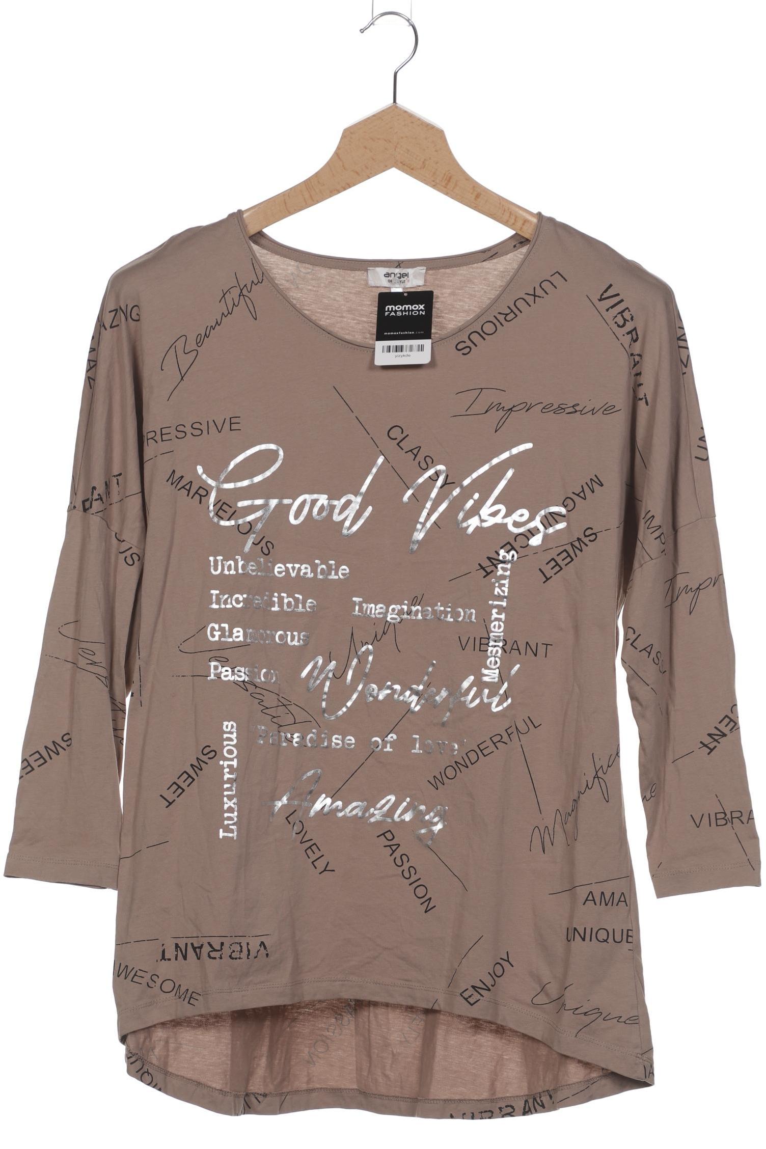 

Angel of Style Damen Langarmshirt, beige, Gr. 46