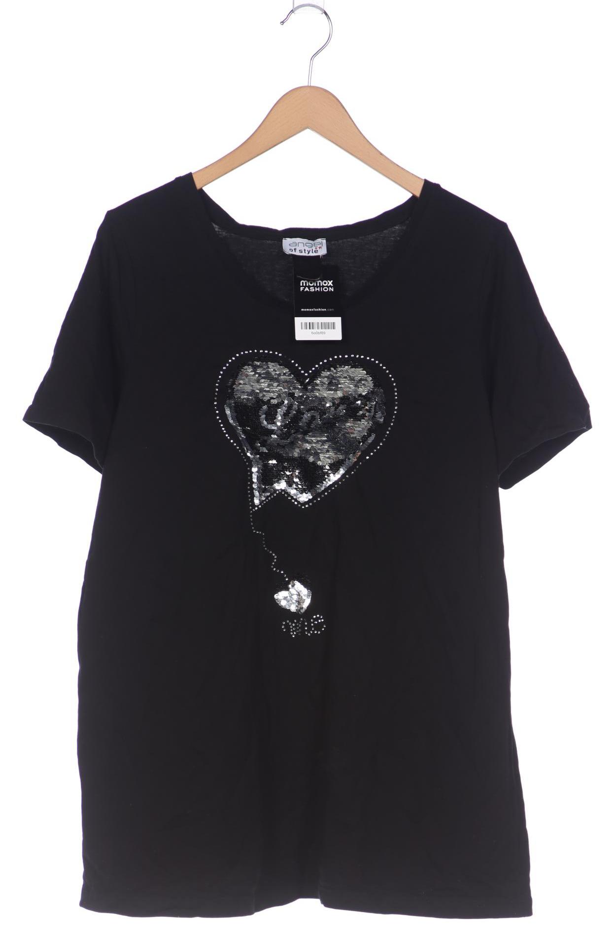 

Angel of Style Damen T-Shirt, schwarz, Gr. 48
