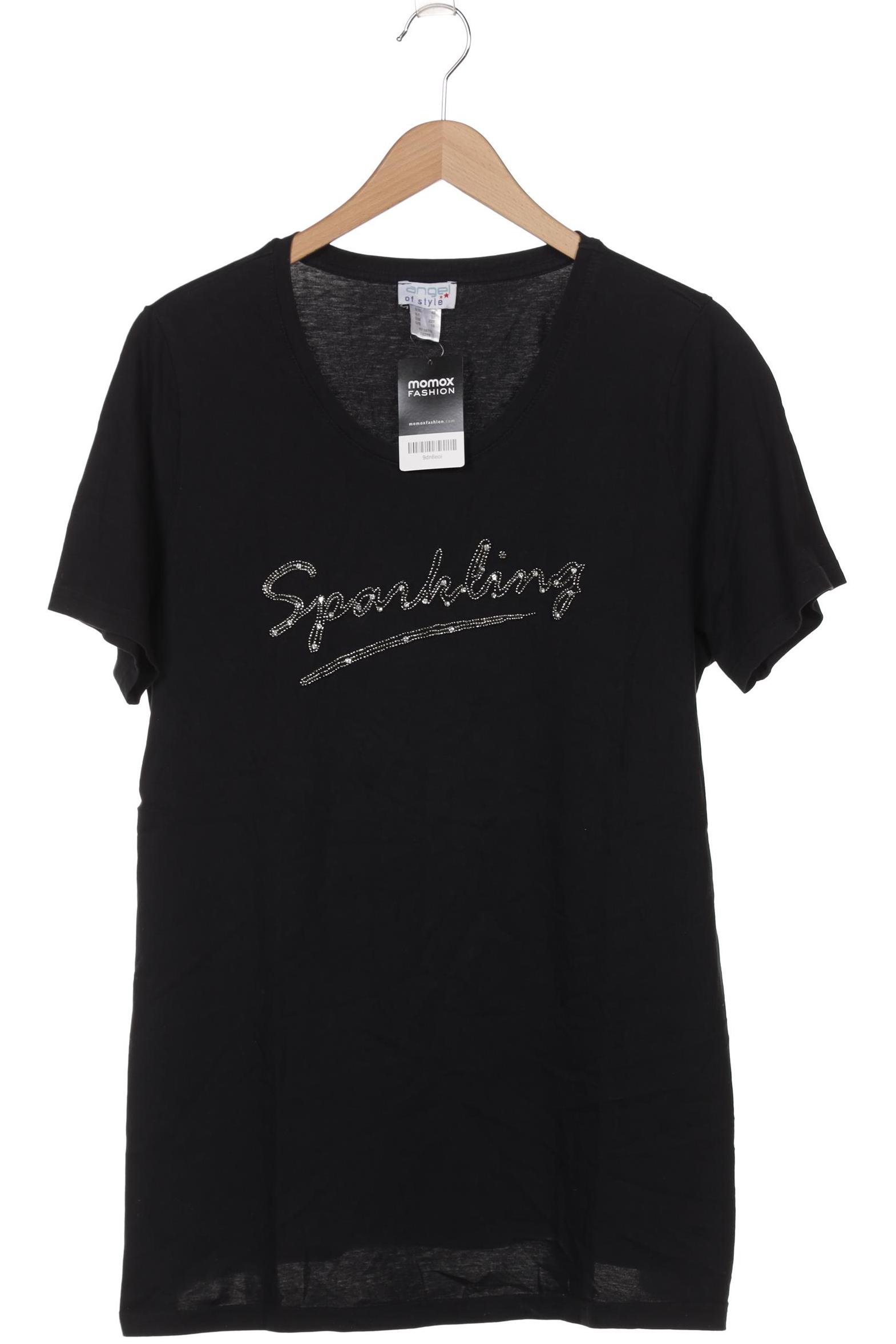 

Angel of Style Damen T-Shirt, schwarz, Gr. 48