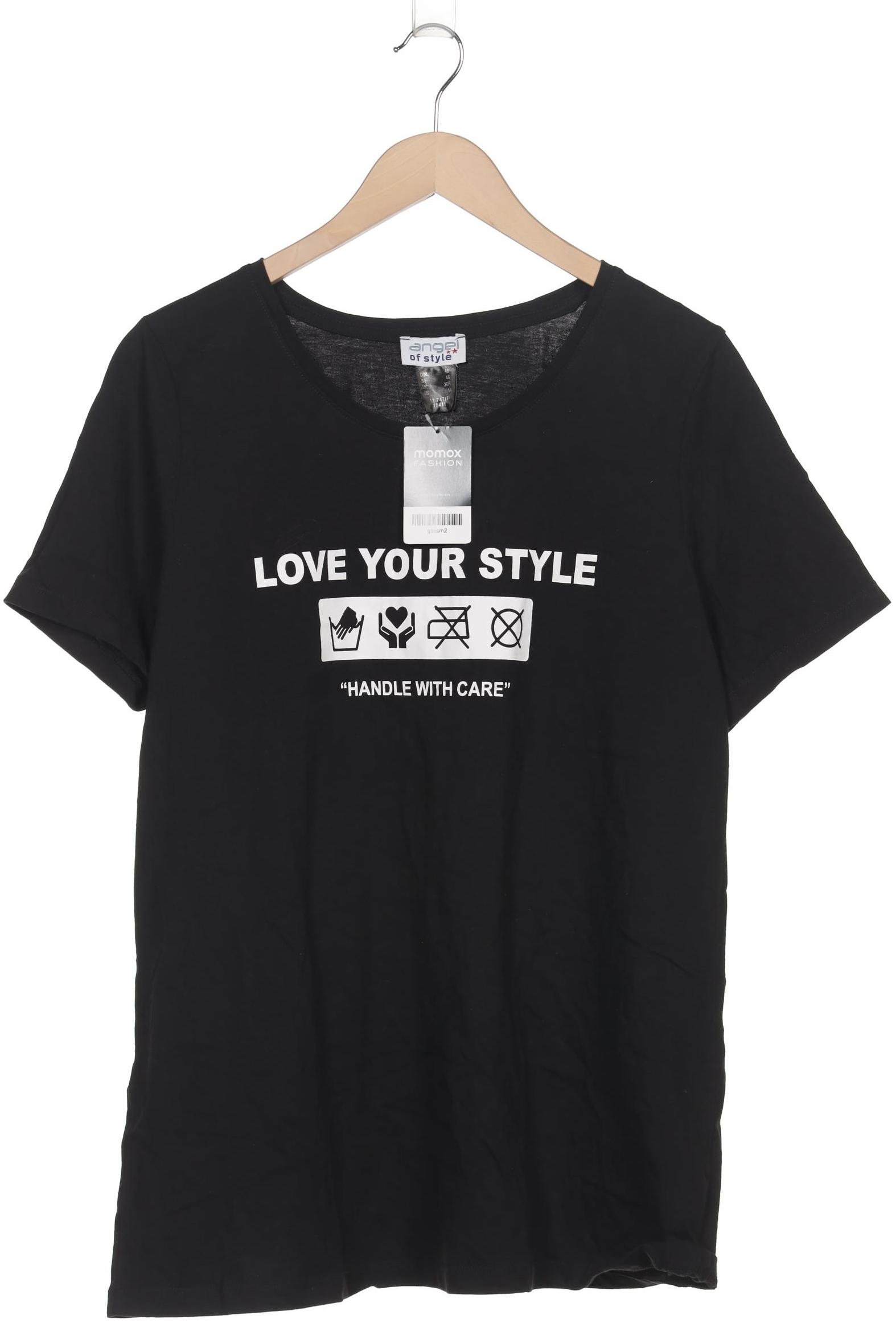 

Angel of Style Damen T-Shirt, schwarz, Gr. 46