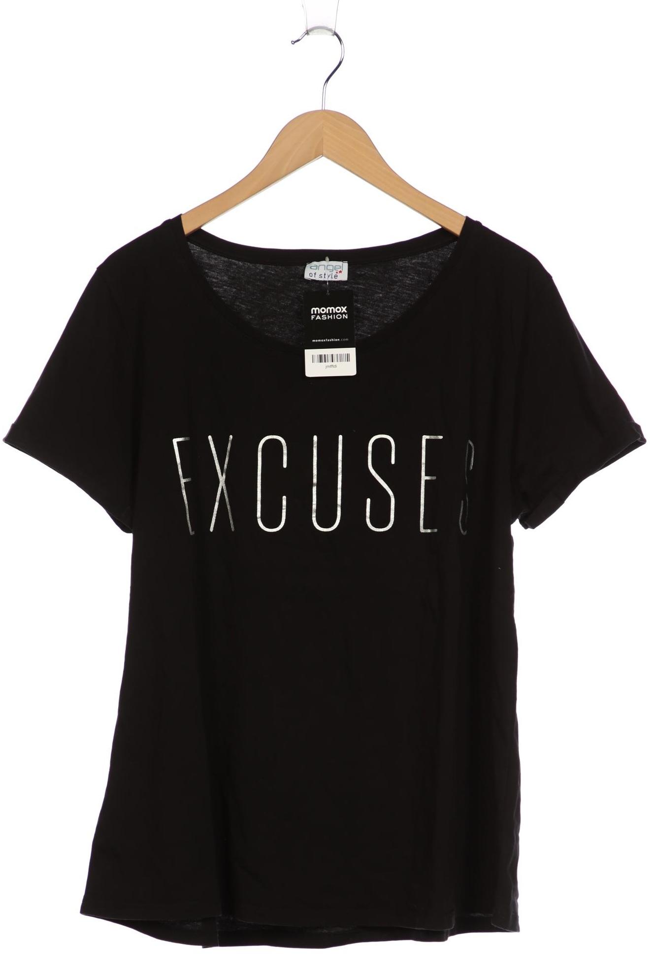 

Angel of Style Damen T-Shirt, schwarz, Gr. 46