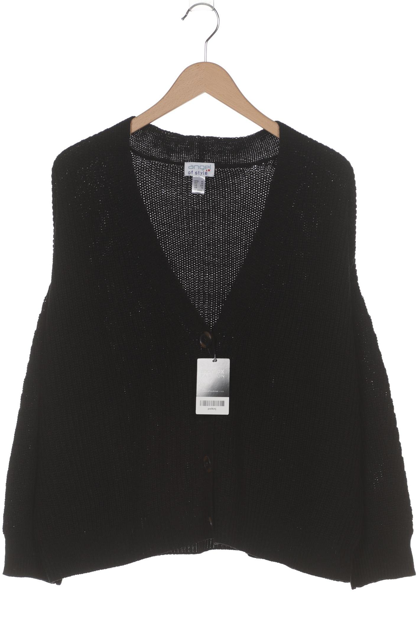 

Angel of Style Damen Strickjacke, schwarz, Gr. 48