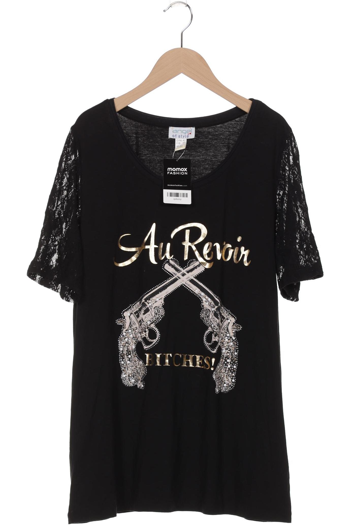

Angel of Style Damen T-Shirt, schwarz, Gr. 42
