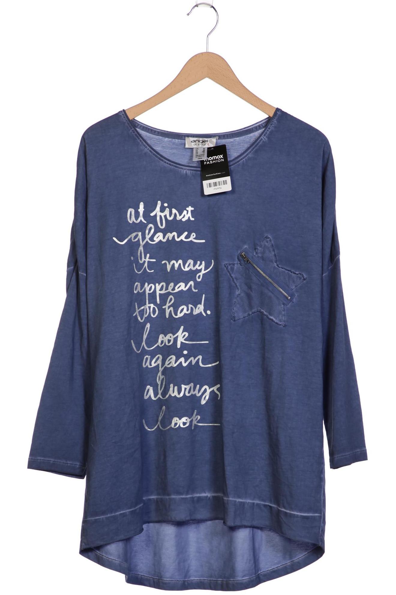 

Angel of Style Damen Langarmshirt, blau, Gr. 44