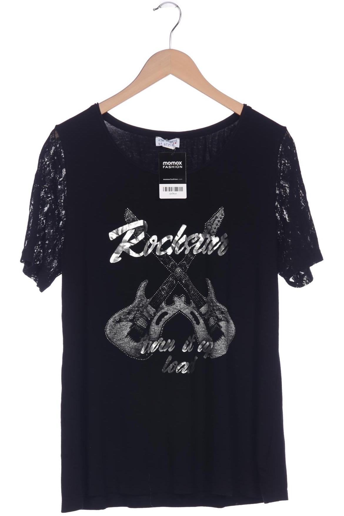 

Angel of Style Damen T-Shirt, schwarz, Gr. 48