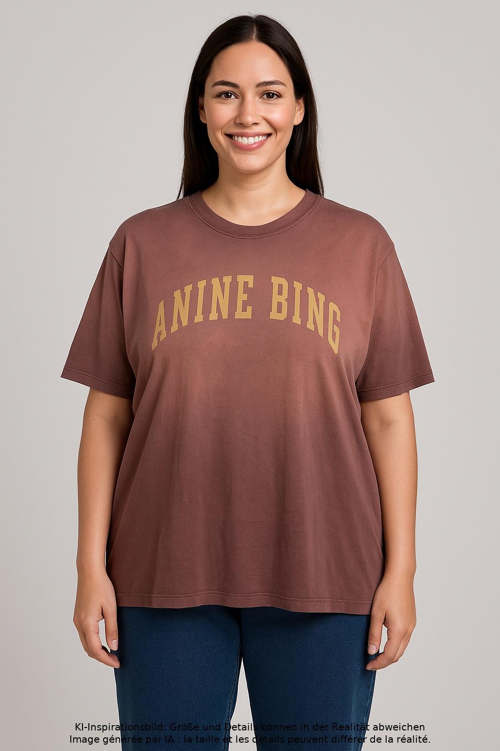 

Anine Bing Damen T-Shirt, braun, Gr. 46