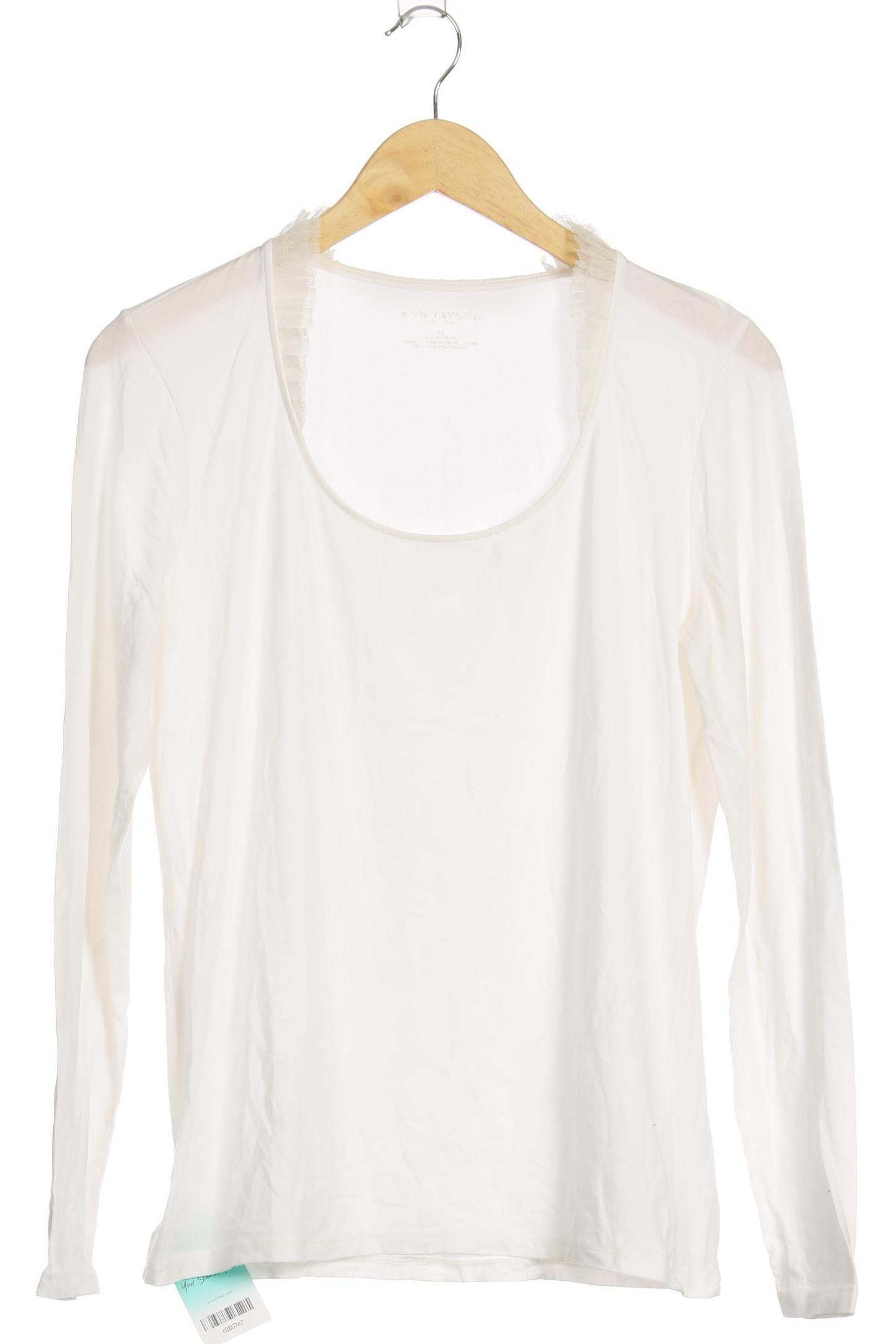 

Ann Taylor Damen Langarmshirt, weiß, Gr.