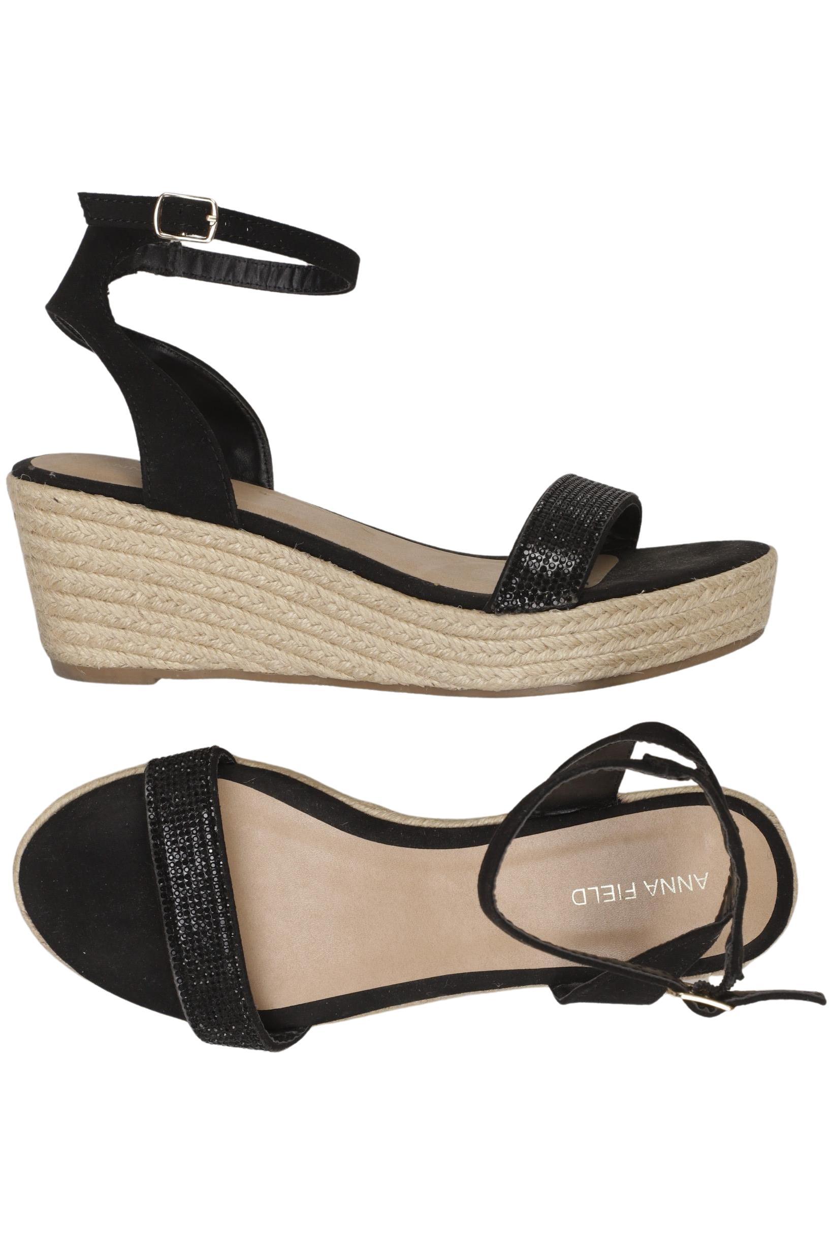 

Anna Field Damen Sandale, schwarz, Gr. 38
