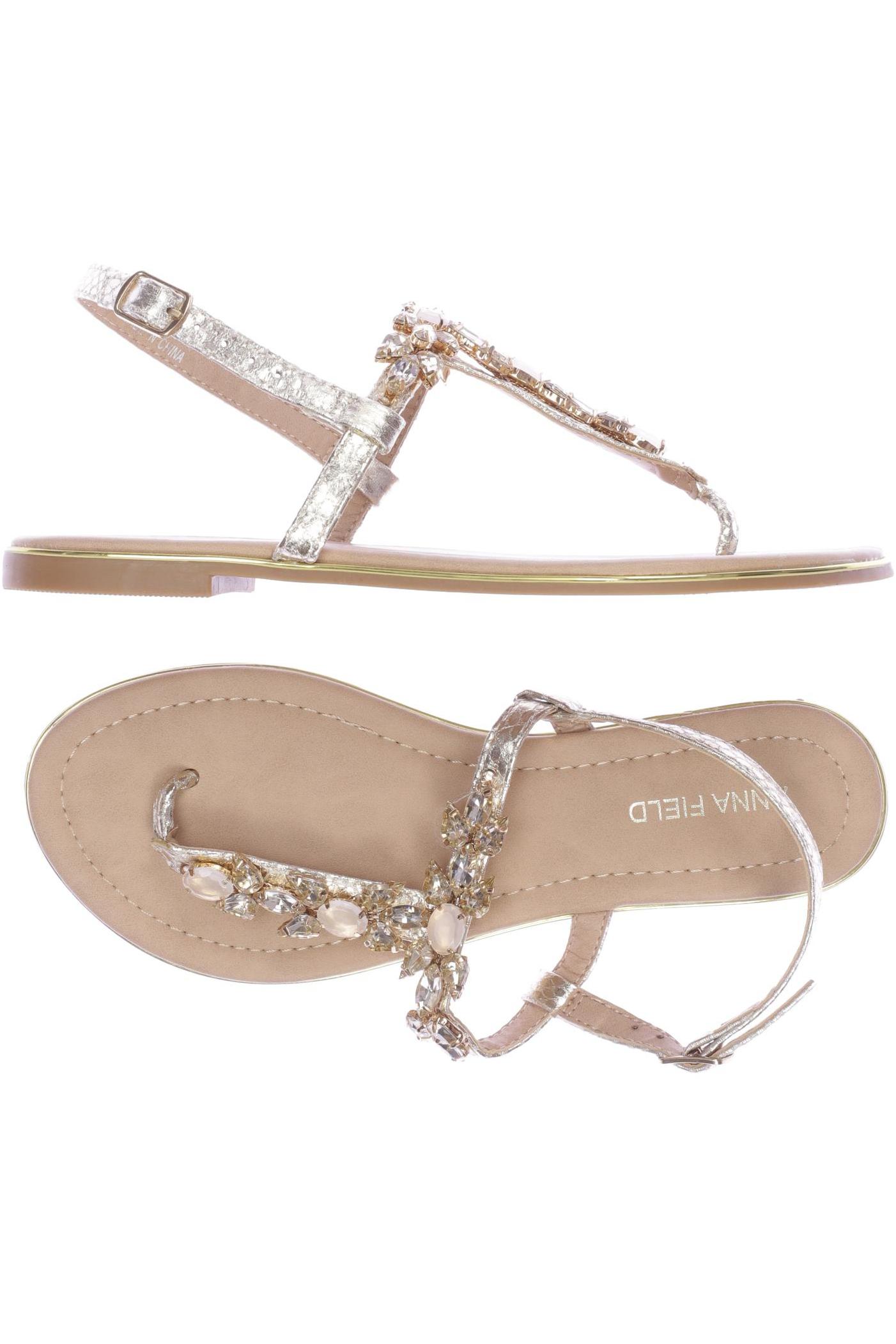 

Anna Field Damen Sandale, gold, Gr. 36