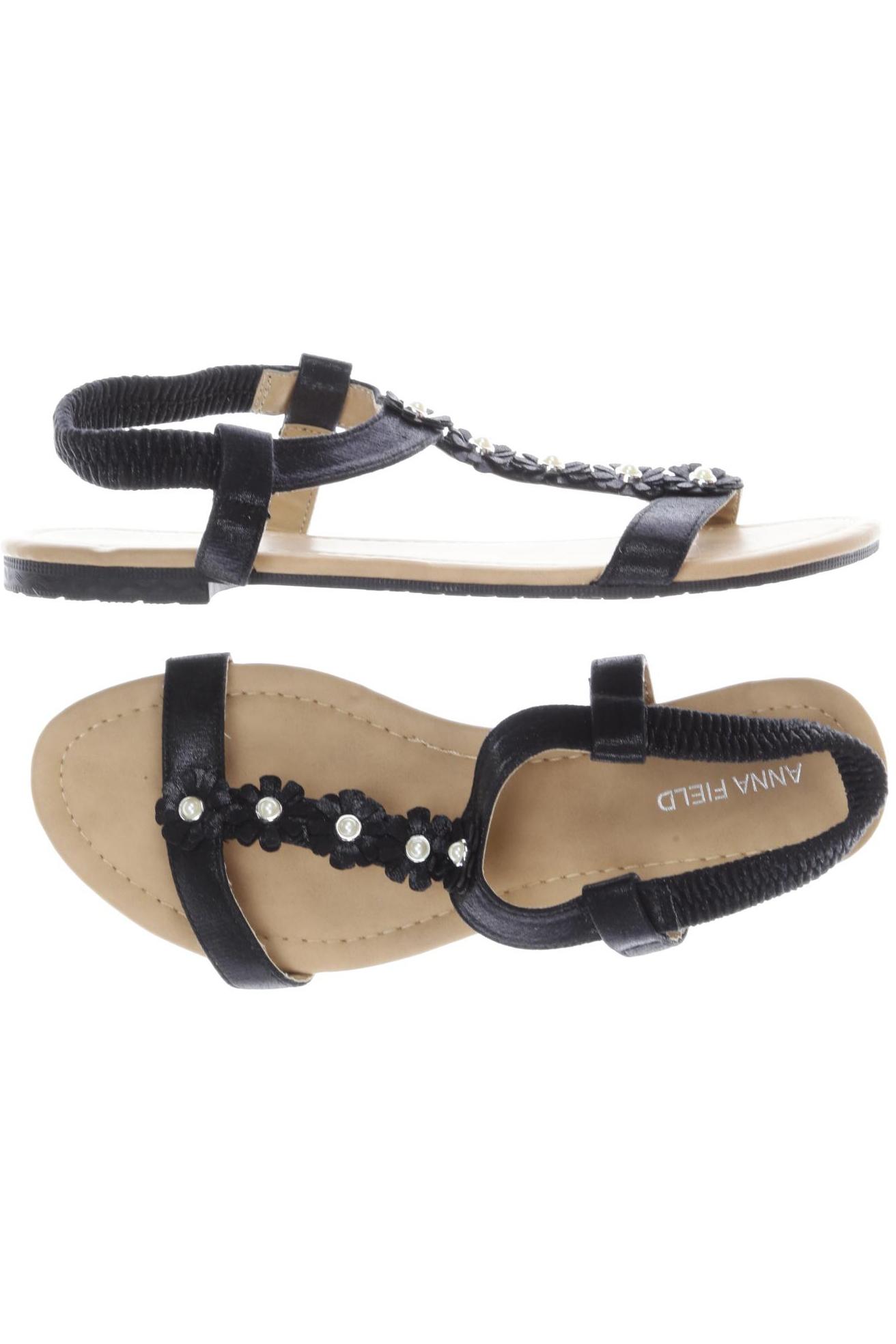 

Anna Field Damen Sandale, schwarz, Gr. 38