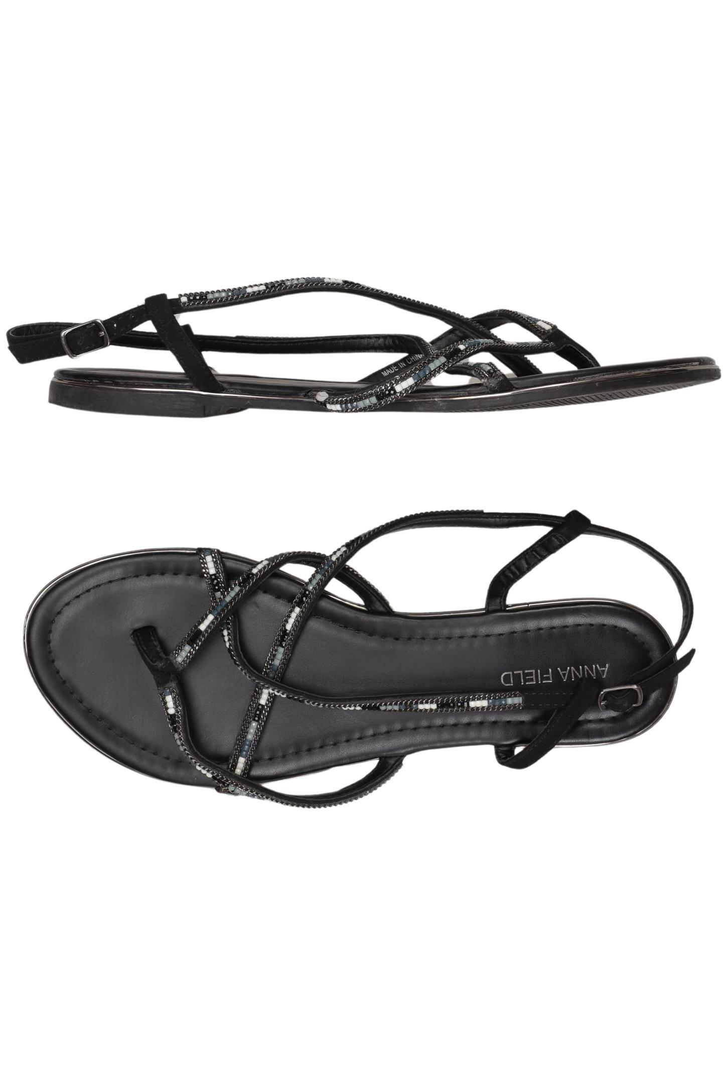 

Anna Field Damen Sandale, schwarz, Gr. 40