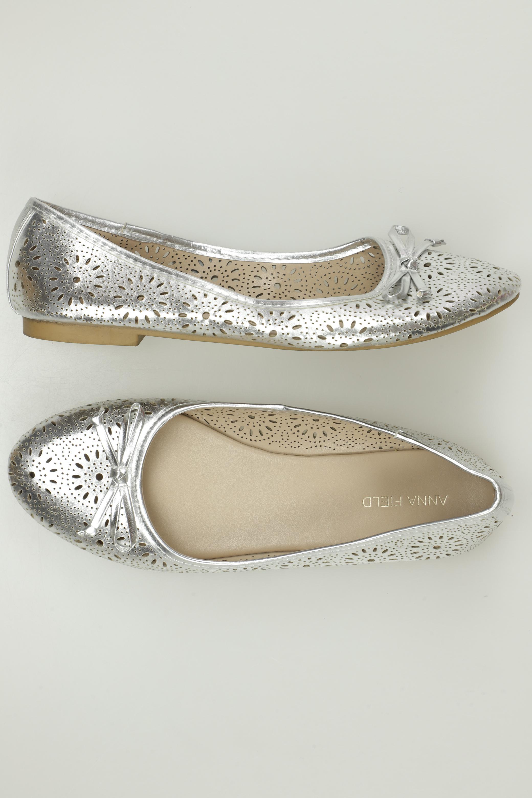 

Anna Field Damen Ballerinas, silber, Gr. 38