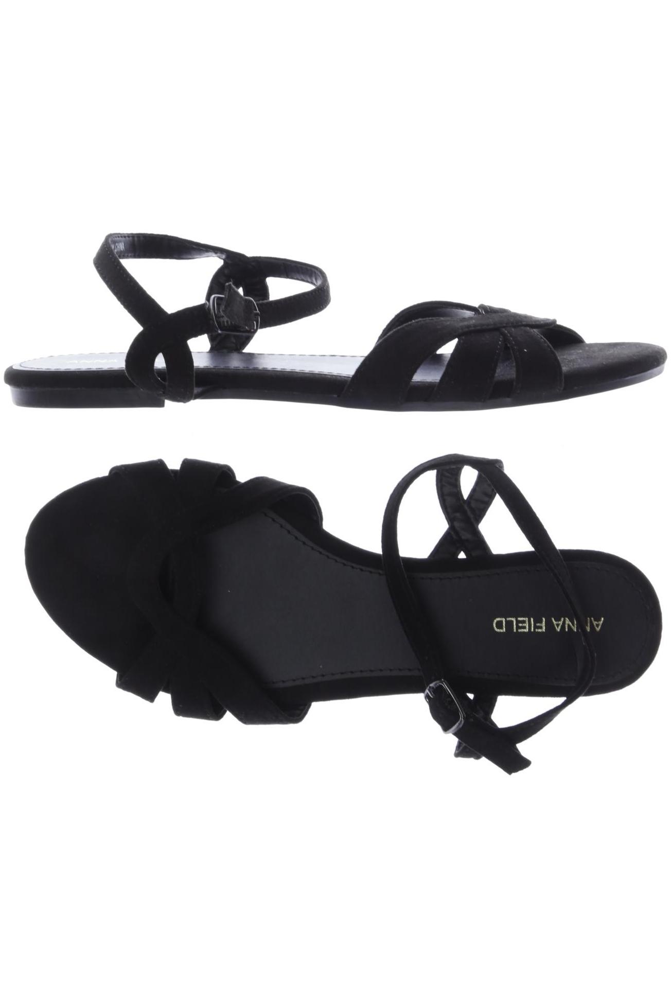 

Anna Field Damen Sandale, schwarz, Gr. 38