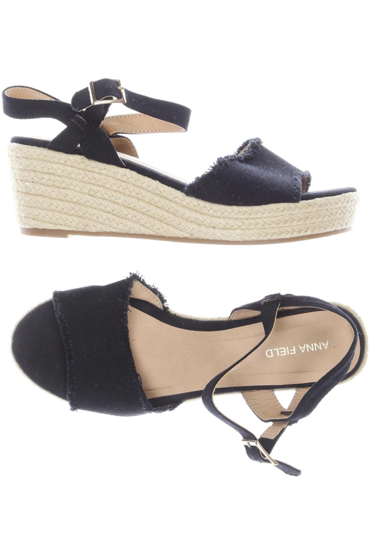 

Anna Field Damen Sandale, schwarz, Gr. 38