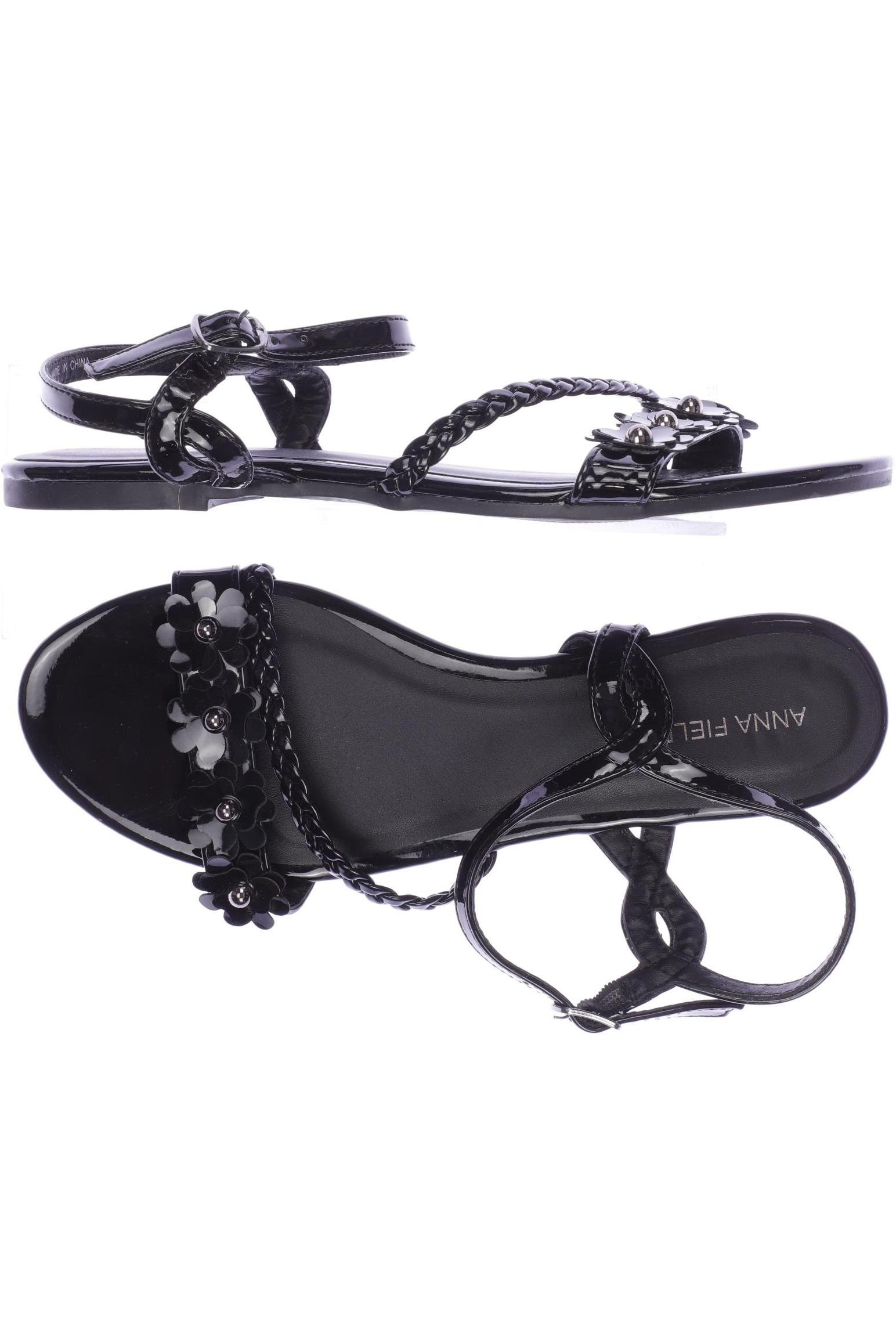 

Anna Field Damen Sandale, schwarz, Gr. 38