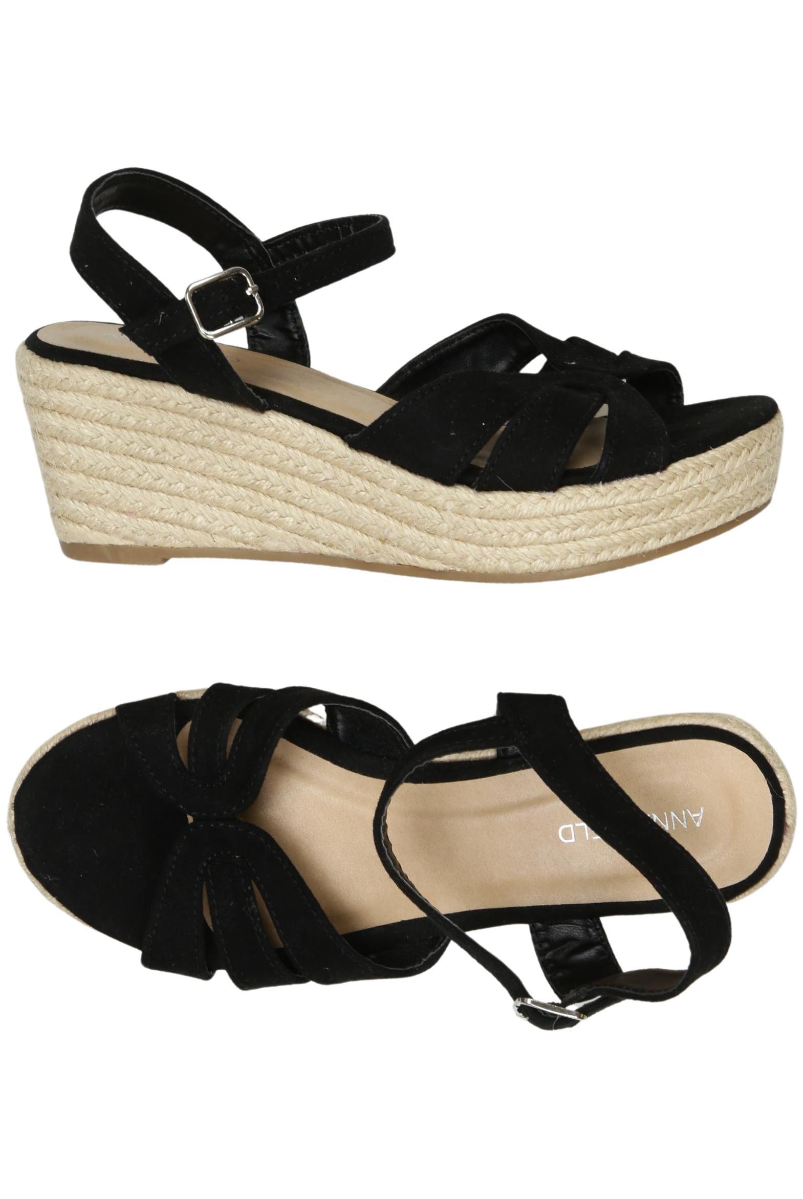 

Anna Field Damen Sandale, schwarz, Gr. 36