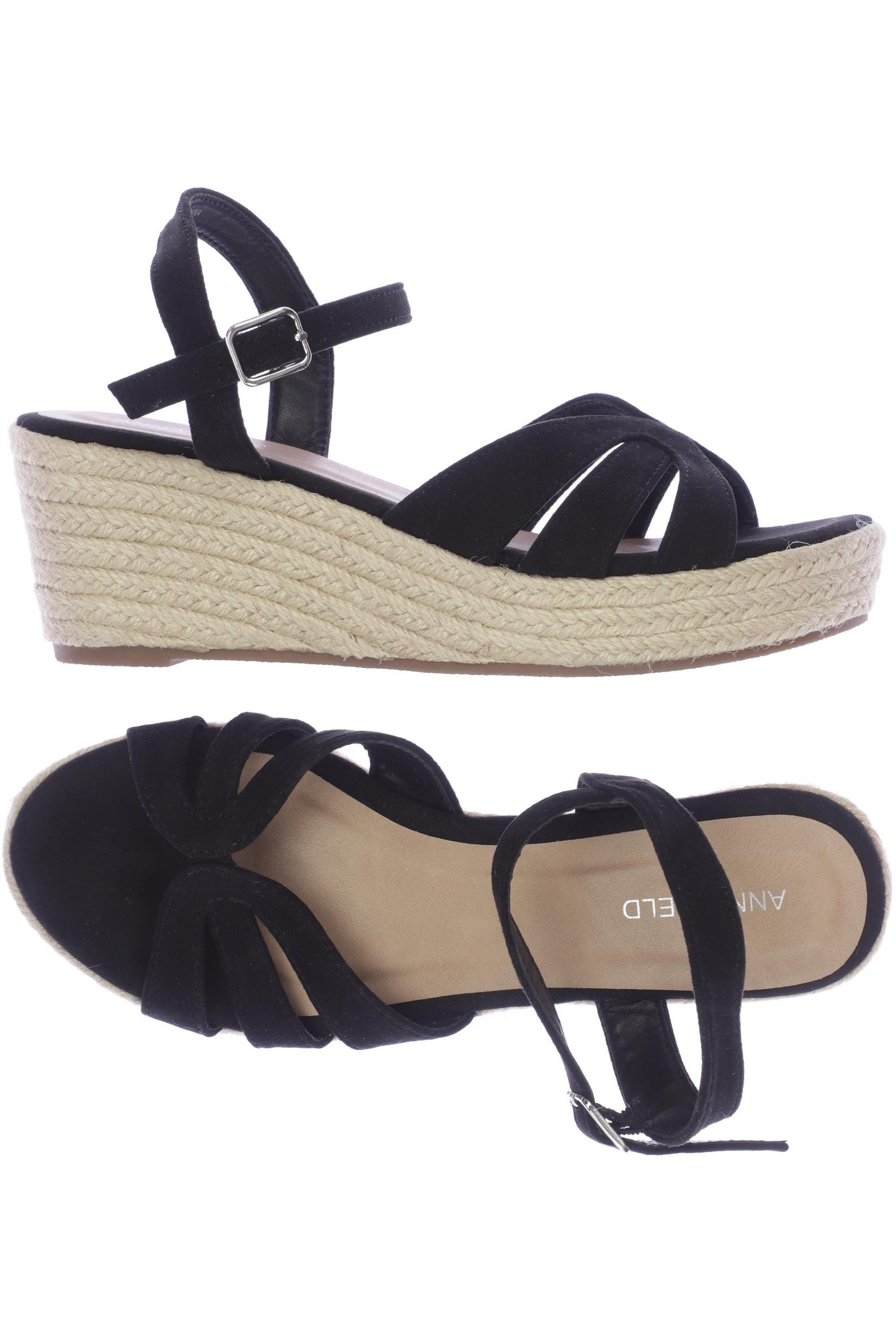 

Anna Field Damen Sandale, schwarz, Gr. 37