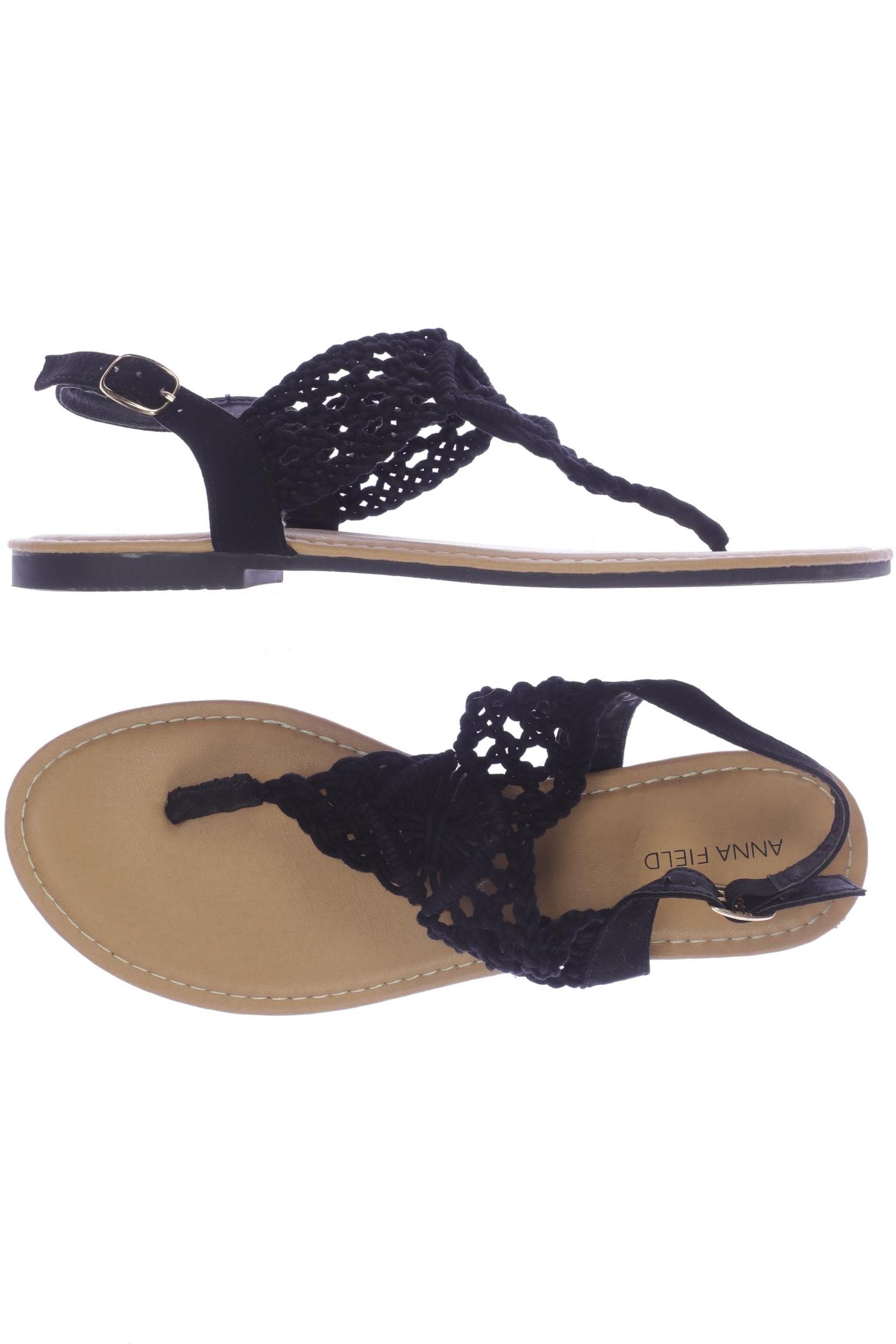 

Anna Field Damen Sandale, schwarz
