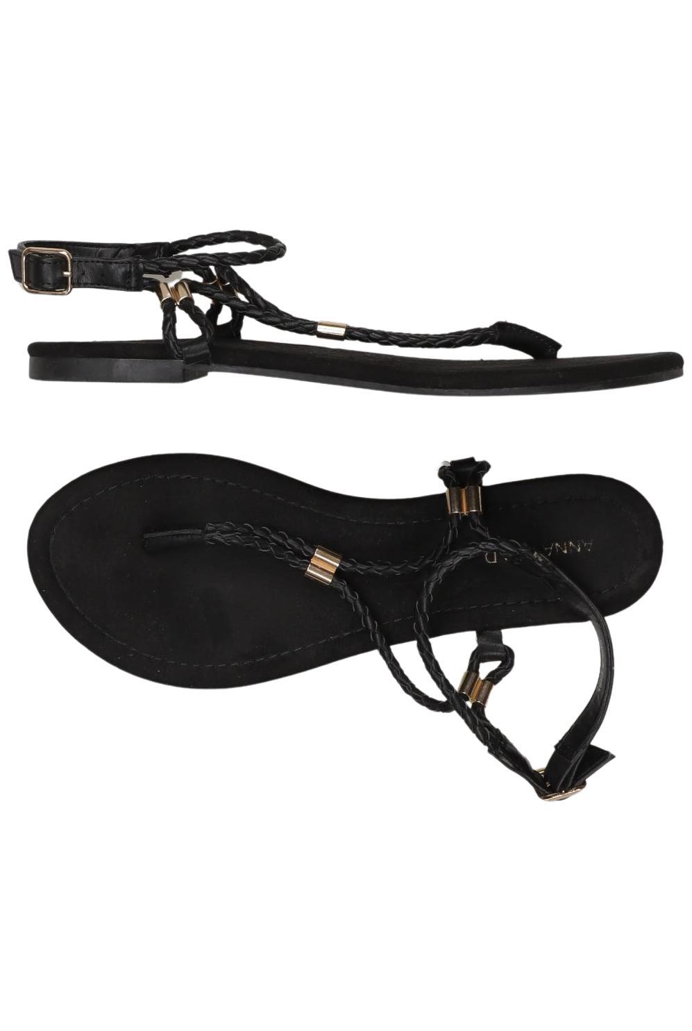 

Anna Field Damen Sandale, schwarz, Gr. 38