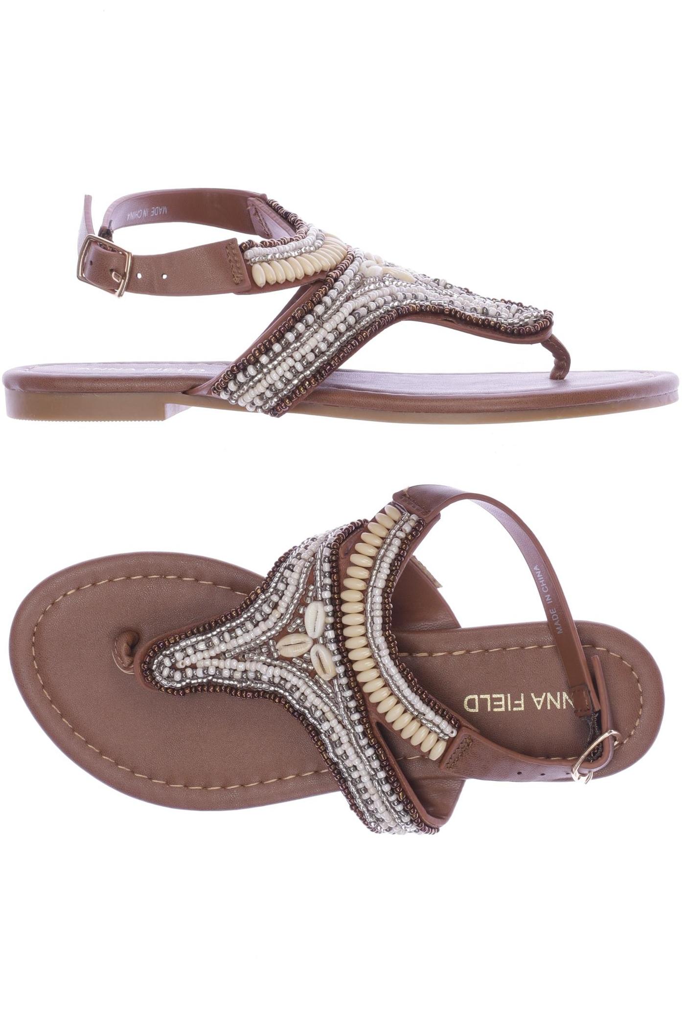 

Anna Field Damen Sandale, braun, Gr. 34