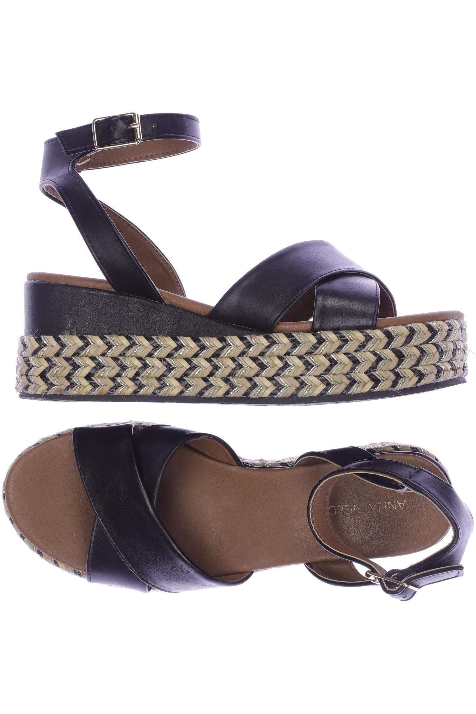 

Anna Field Damen Sandale, schwarz, Gr. 37.5