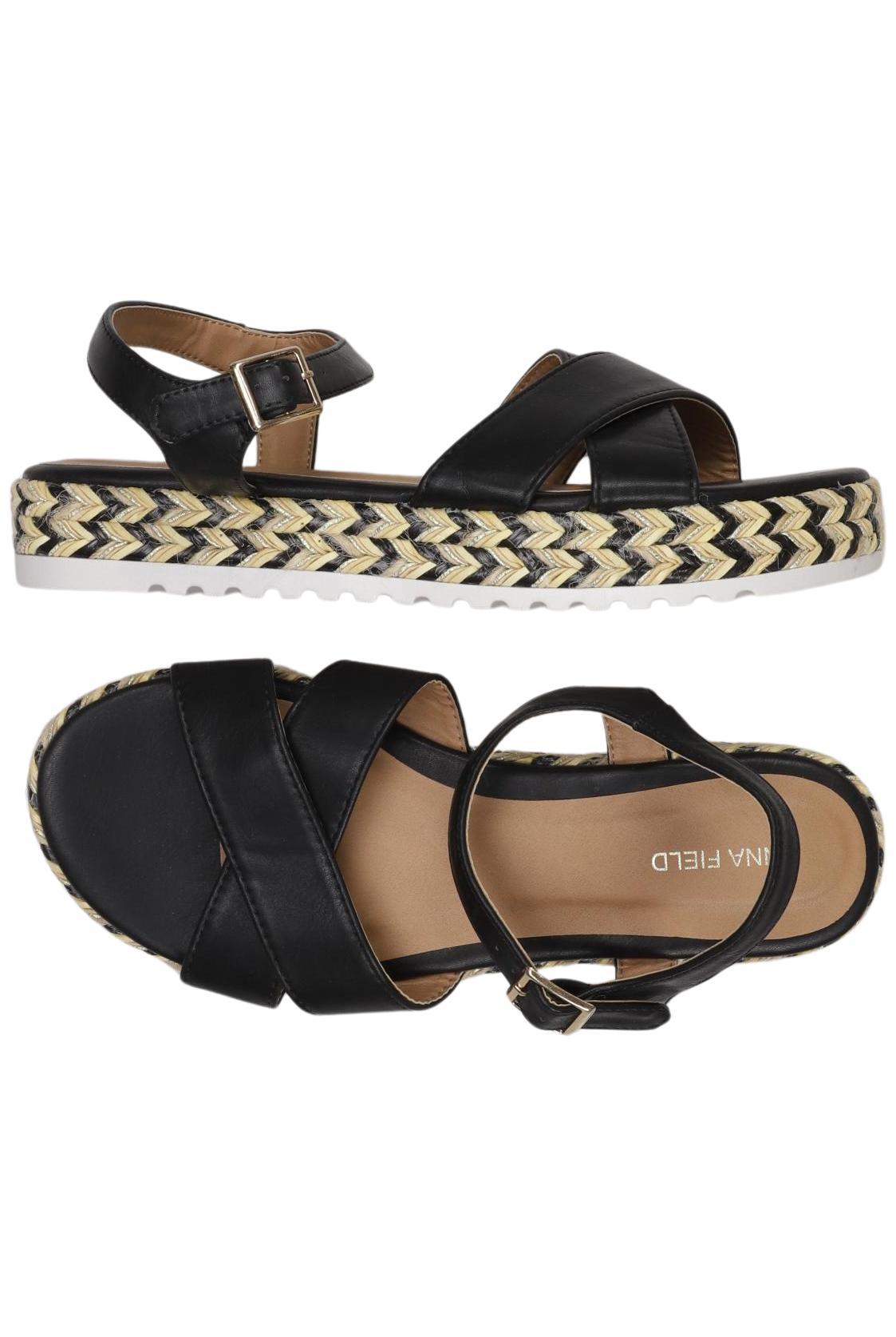 

Anna Field Damen Sandale, schwarz, Gr. 38