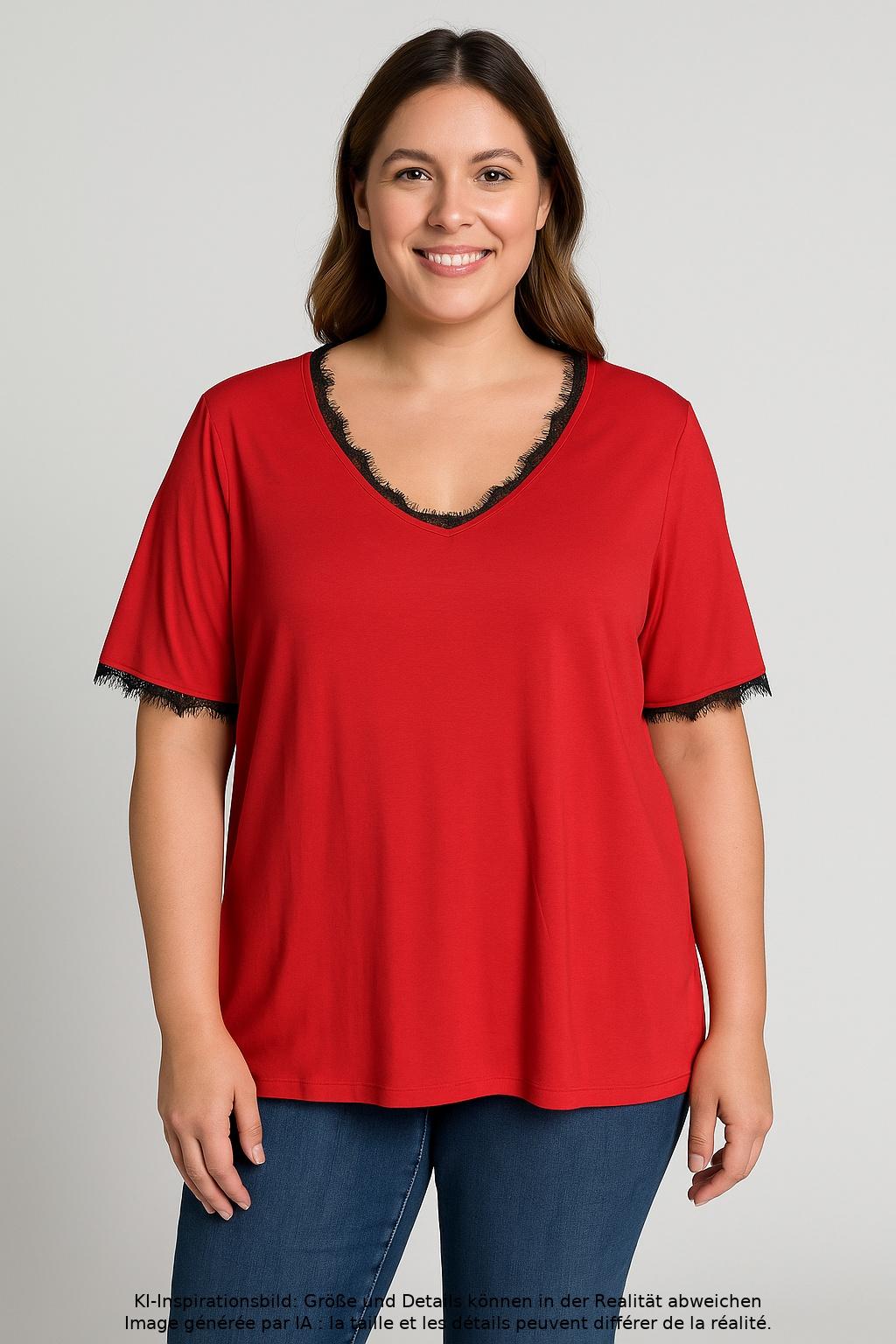 

Anna Scholz Damen T-Shirt, rot, Gr. 50