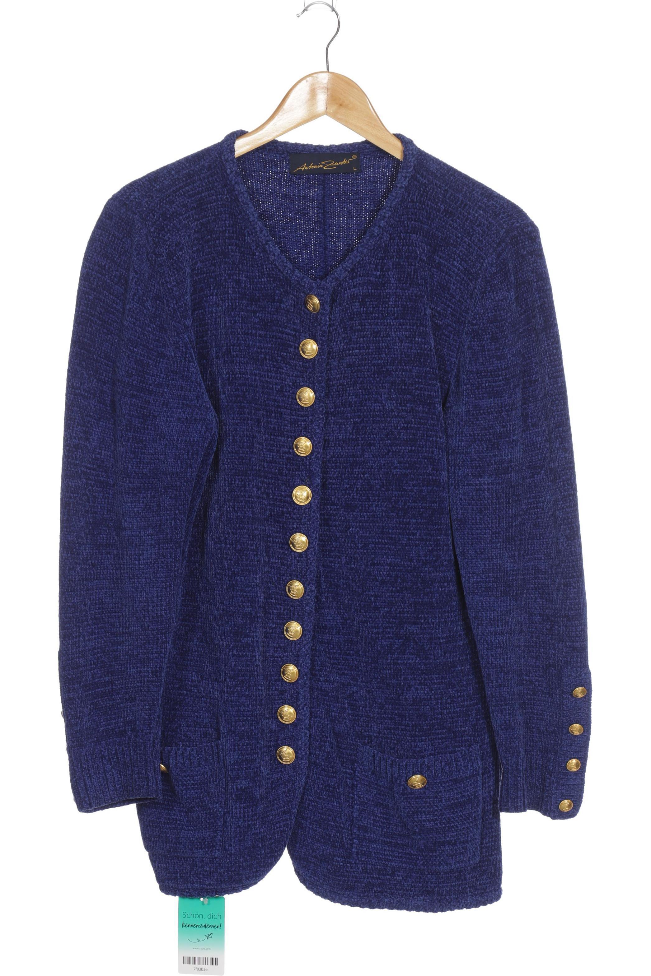 

Antonia Zander Damen Strickjacke, blau, Gr.