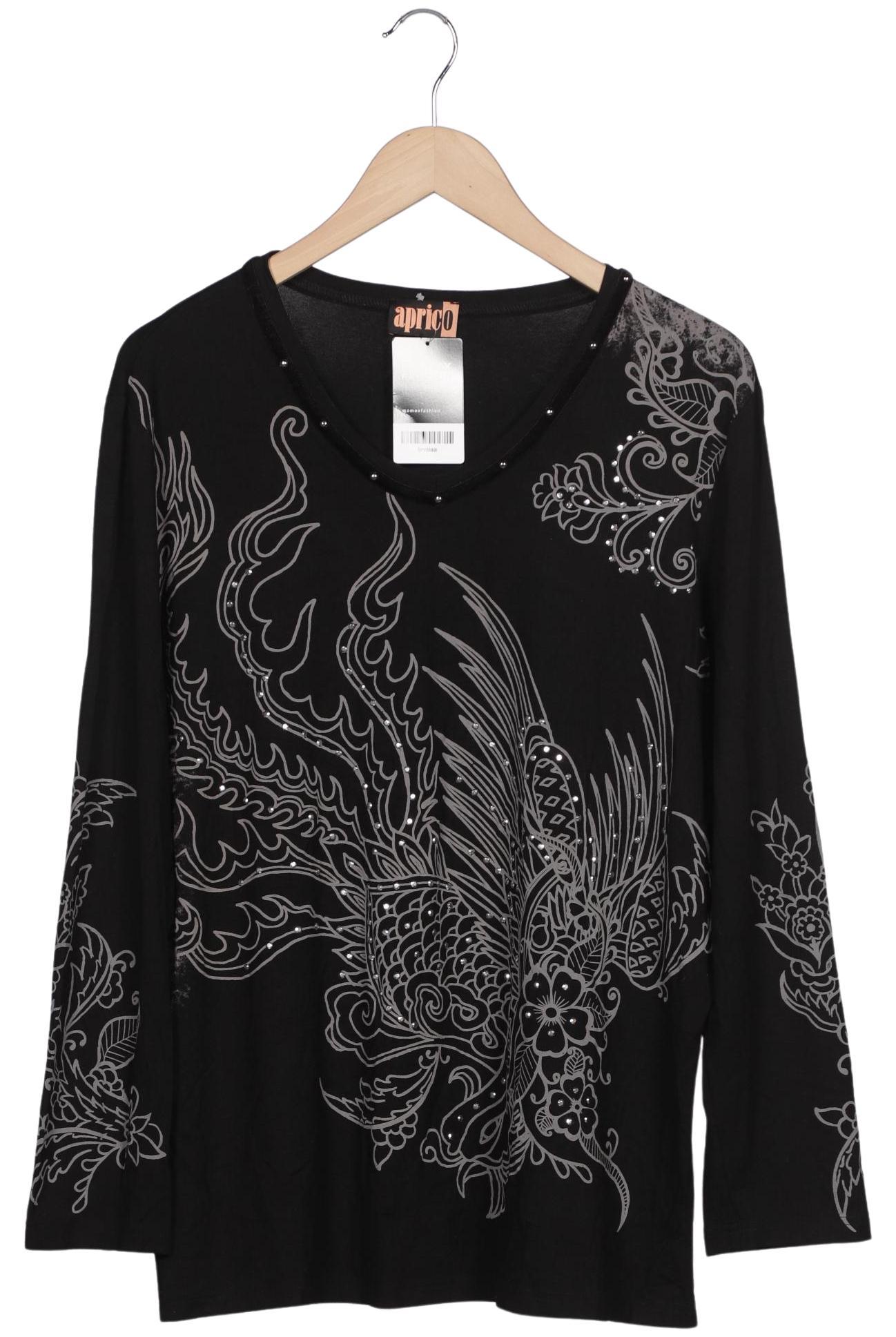 

aprico Damen Langarmshirt, schwarz, Gr. 48