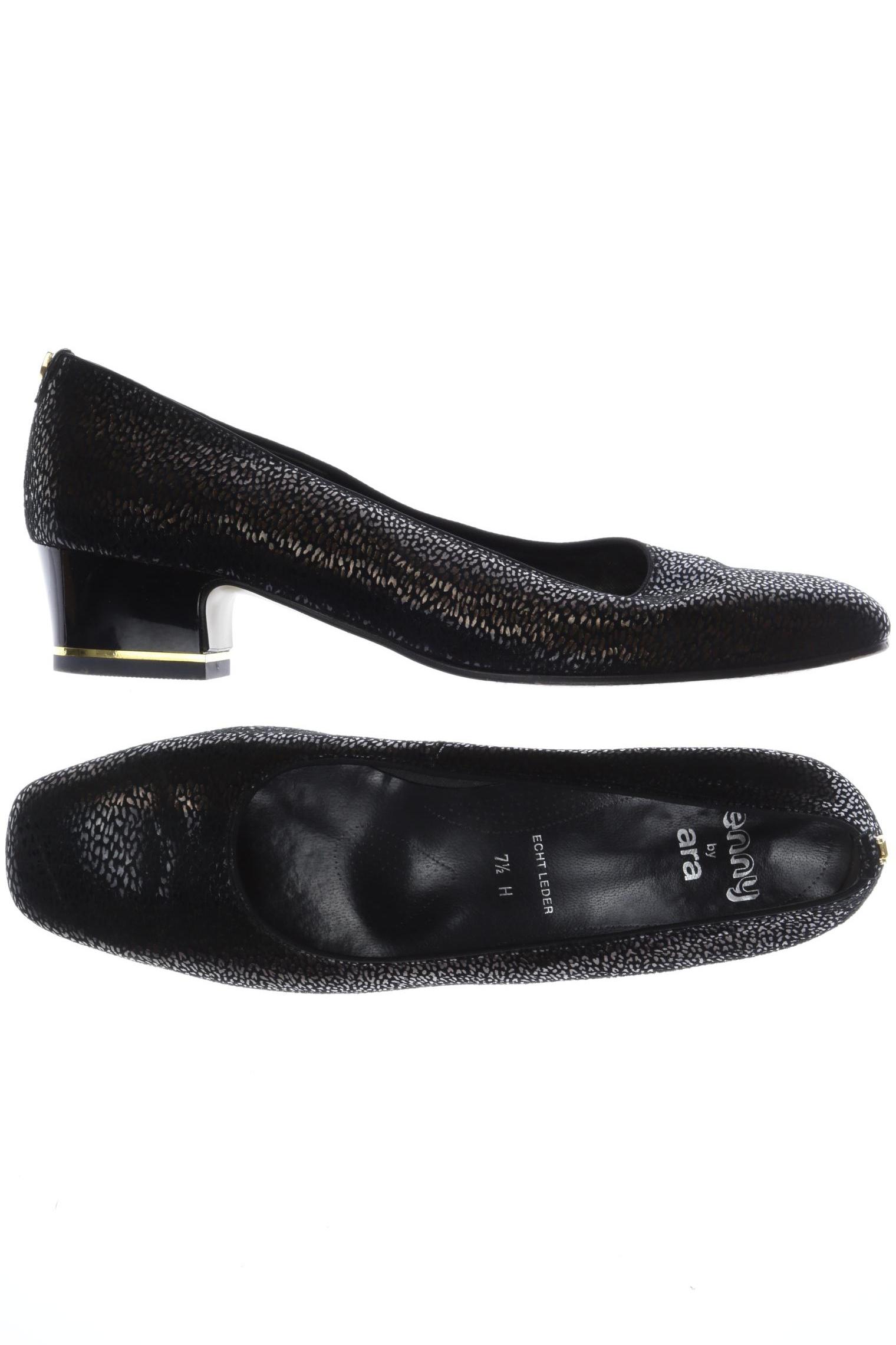 

Ara Damen Halbschuh, schwarz, Gr. 7.5