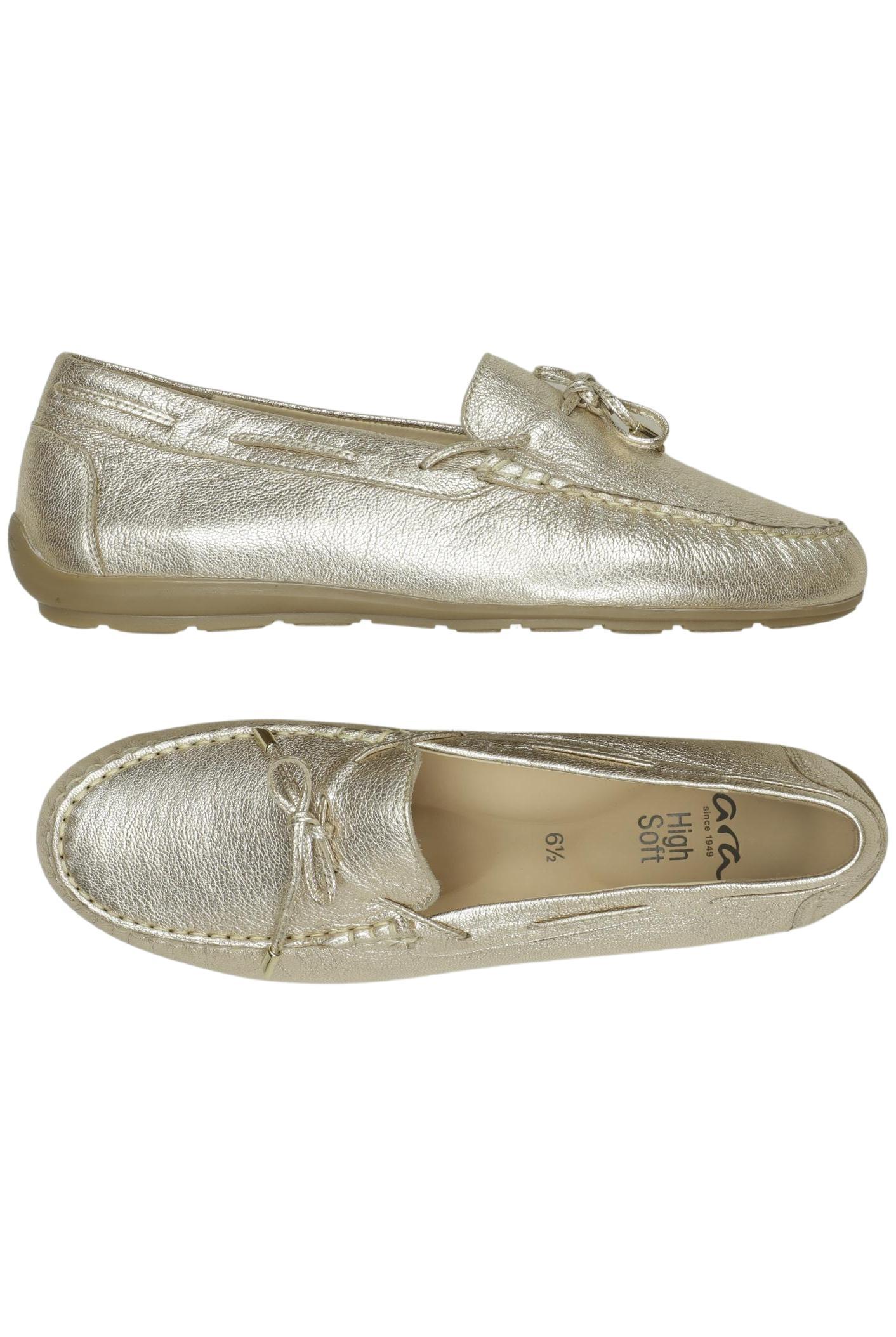 

Ara Damen Halbschuh, gold, Gr. 6.5