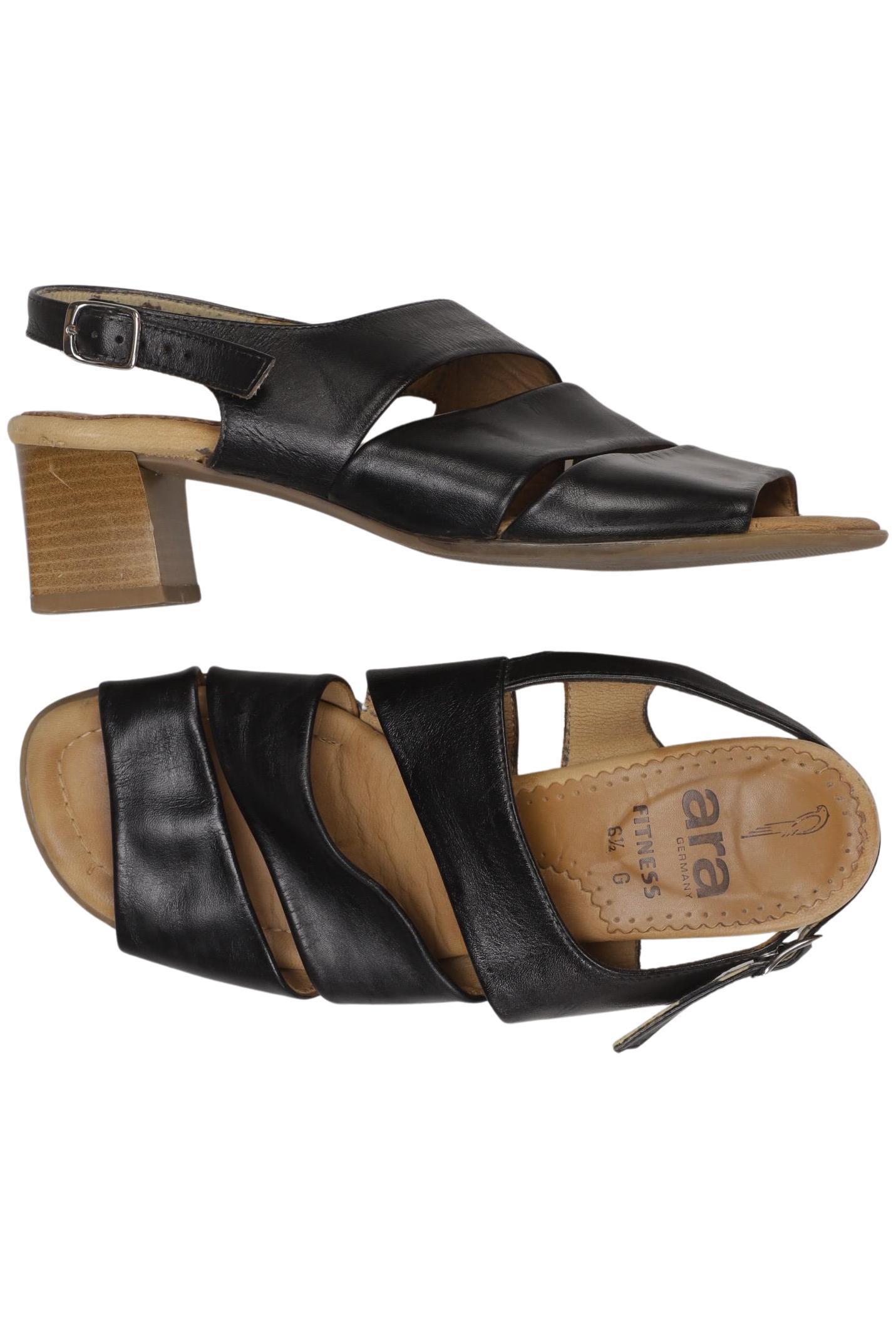 

Ara Damen Sandale, schwarz, Gr. 6.5