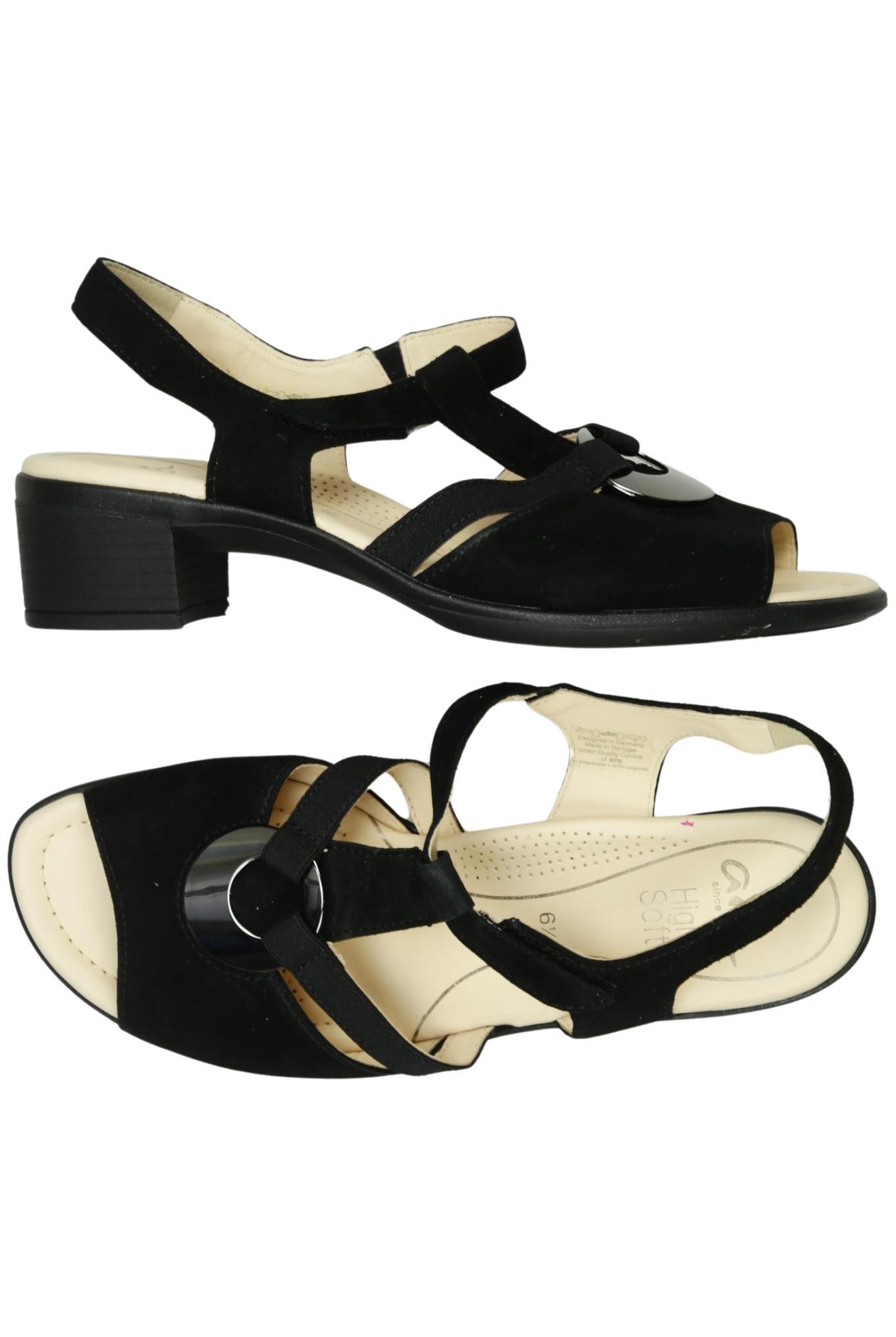 

Ara Damen Sandale, schwarz, Gr. 6.5