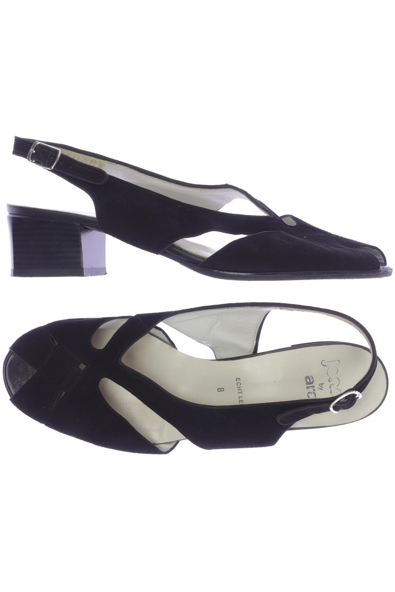 

Ara Damen Sandale, schwarz, Gr. 8