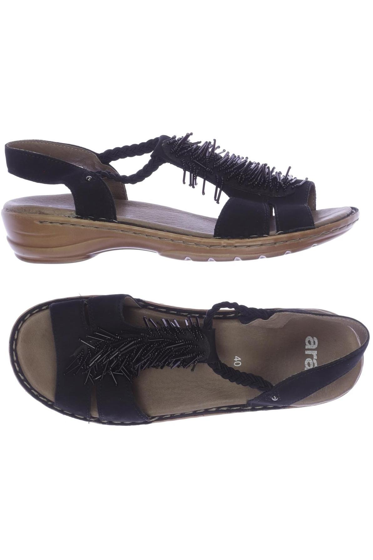 

Ara Damen Sandale, schwarz, Gr. 40