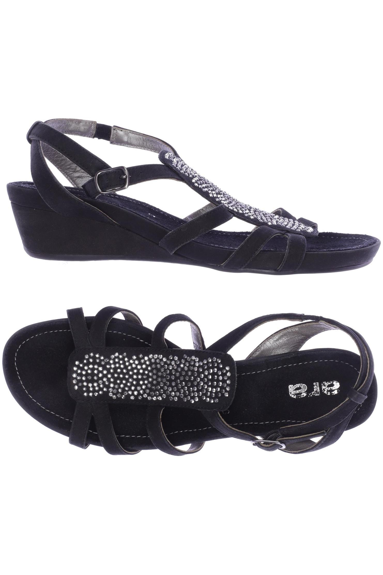 

Ara Damen Sandale, schwarz, Gr. 6.5