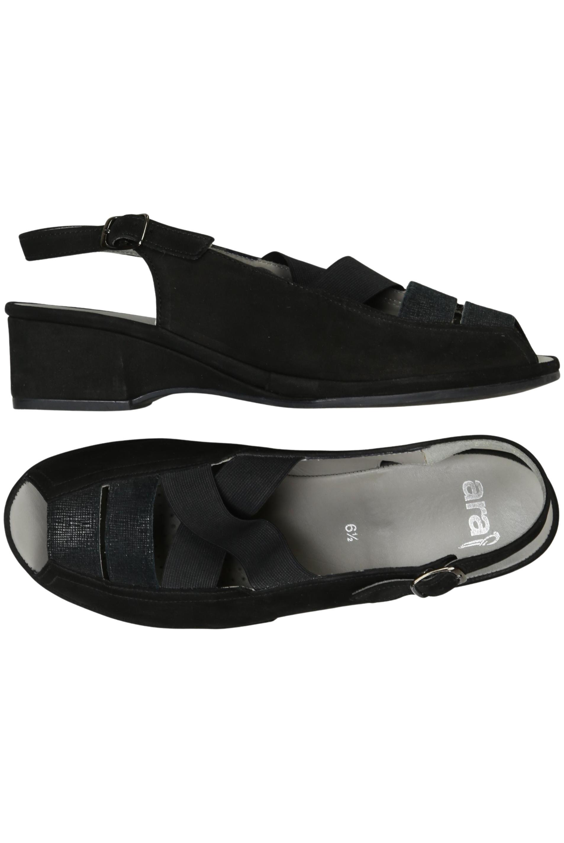

Ara Damen Sandale, schwarz, Gr. 6.5
