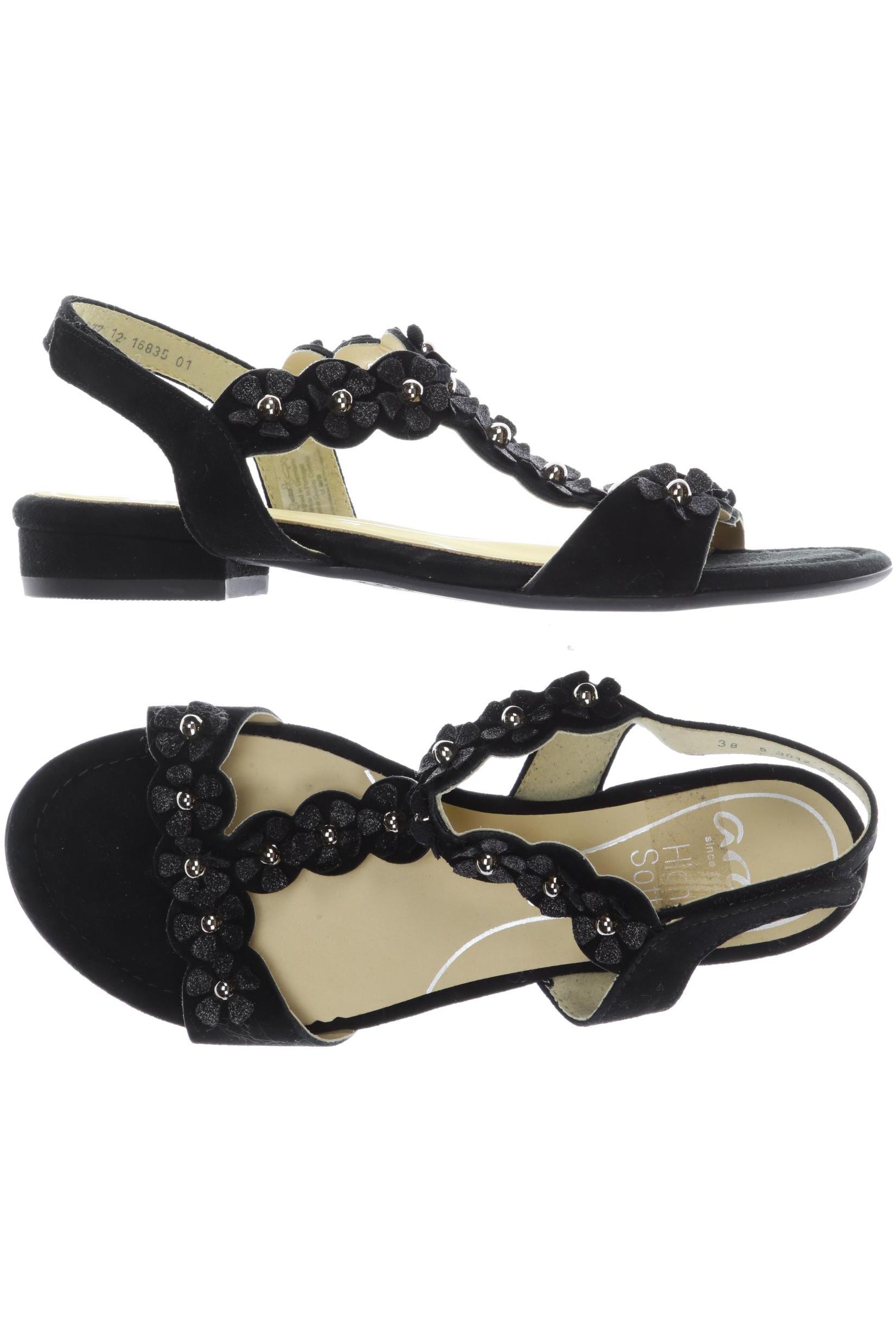 

Ara Damen Sandale, schwarz, Gr. 38