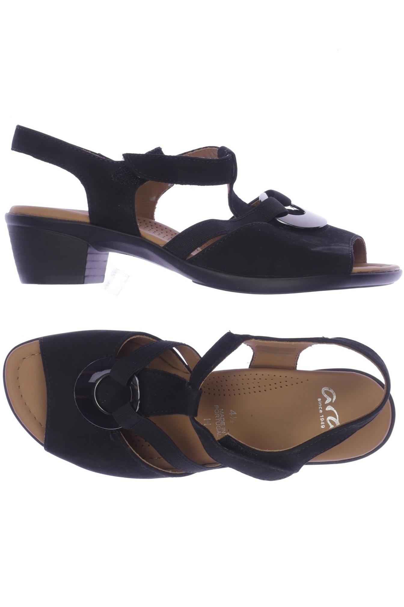 

Ara Damen Sandale, schwarz, Gr. 4.5