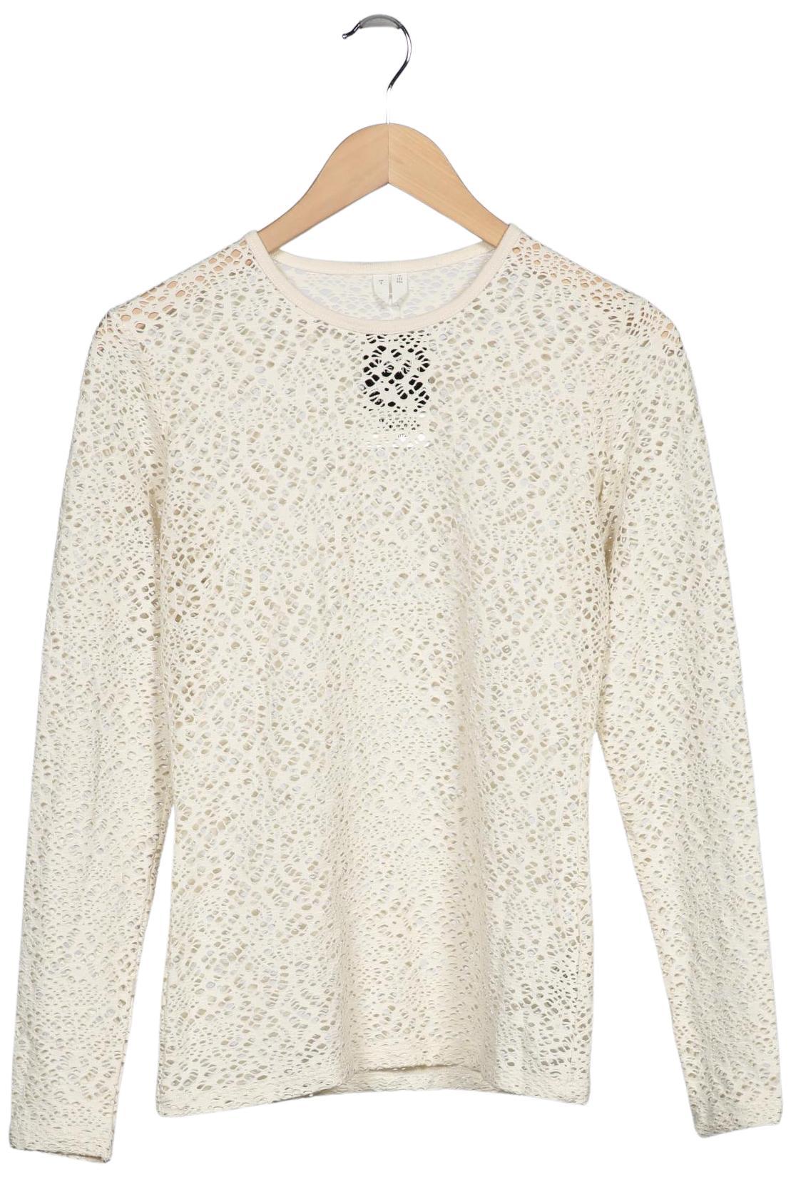 

Arket Damen Langarmshirt, cremeweiß, Gr. 36