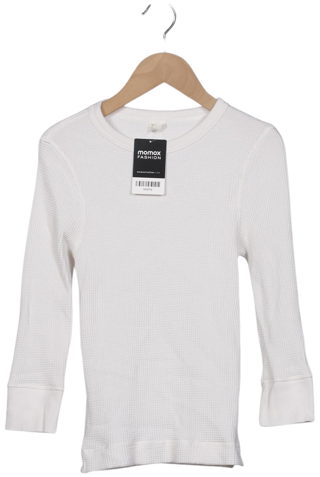 

Arket Damen Langarmshirt, weiß, Gr. 36