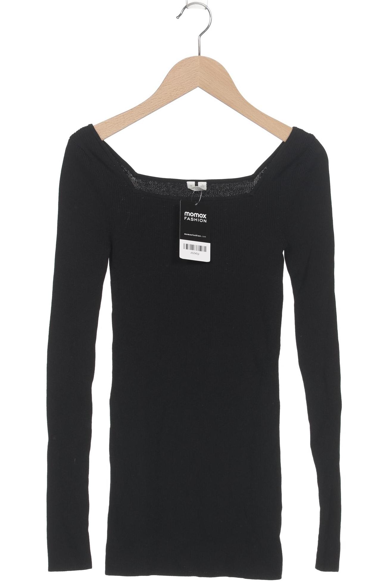 

Arket Damen Langarmshirt, schwarz, Gr. 34