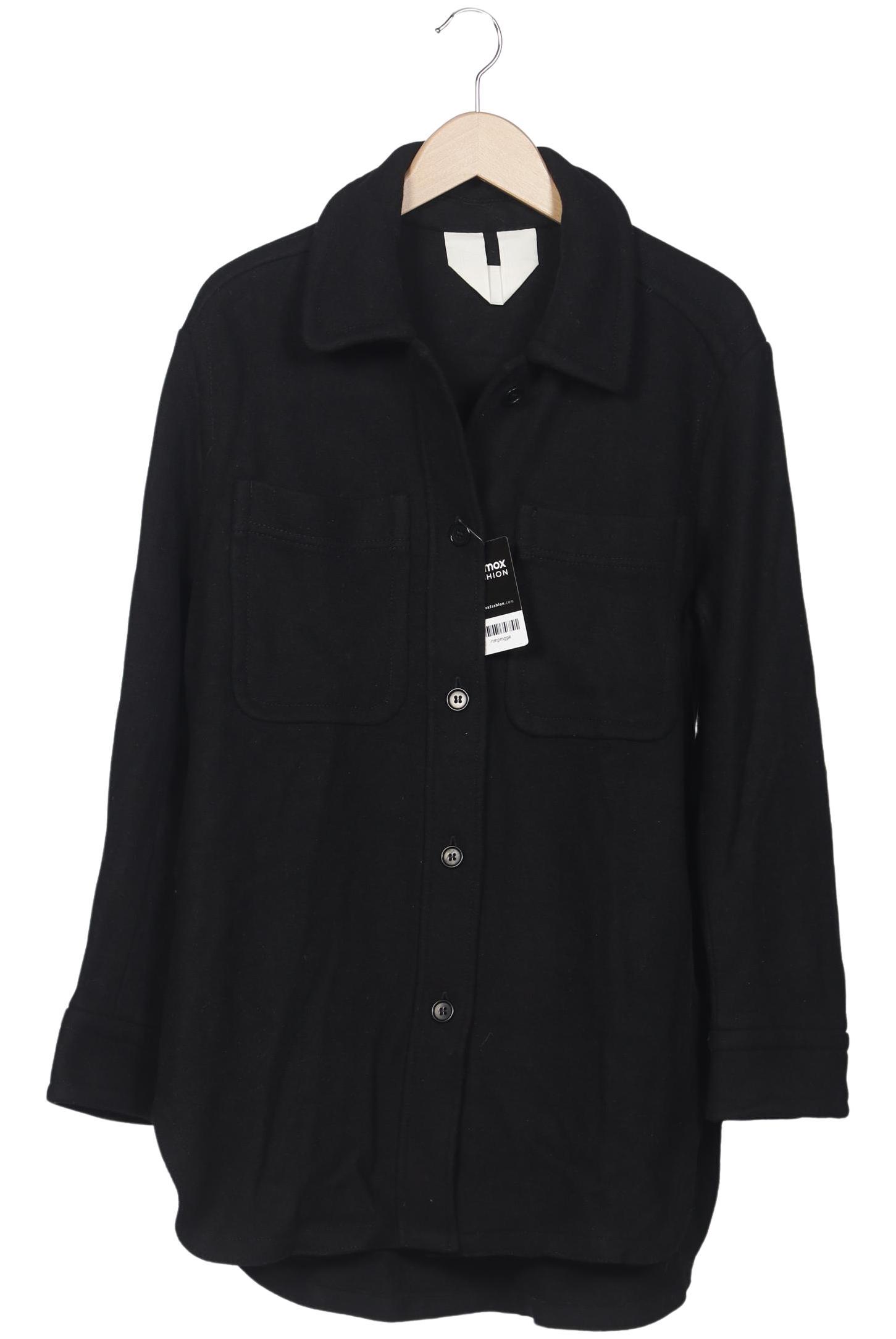 

Arket Damen Mantel, schwarz, Gr. 38