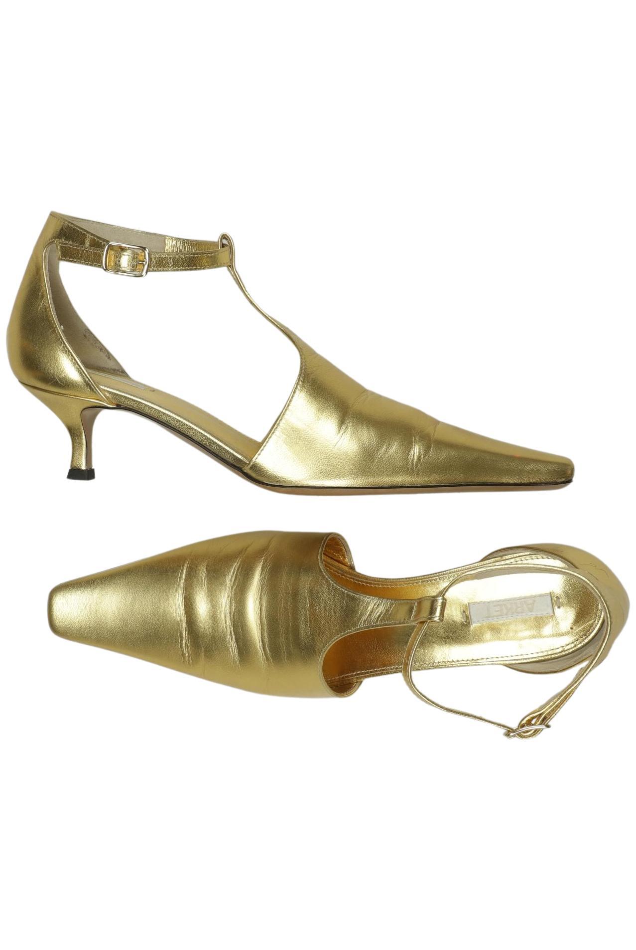 

Arket Damen Pumps, gold, Gr. 40