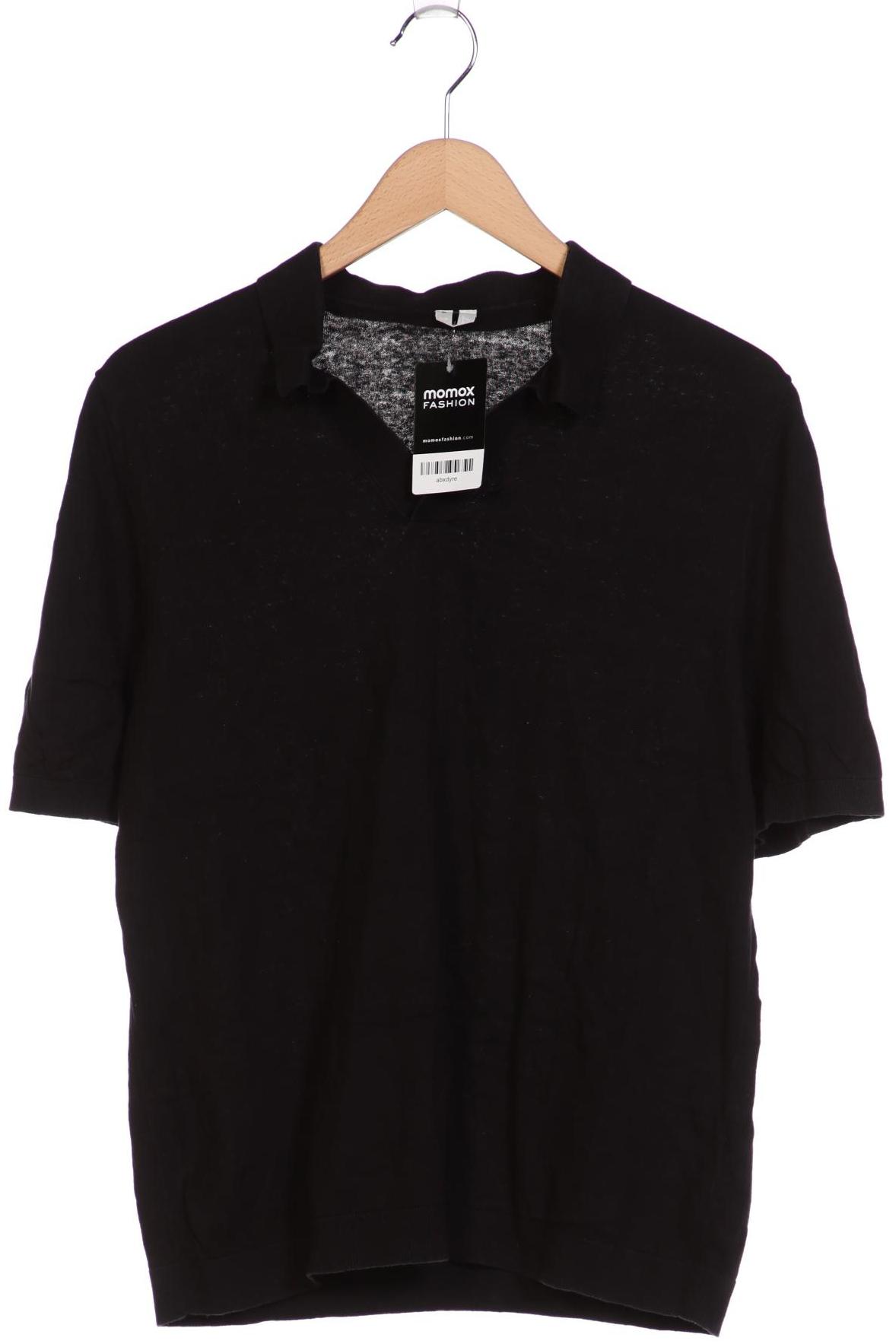 

Arket Herren Poloshirt, schwarz, Gr. 48