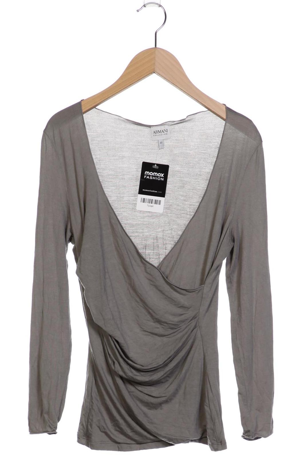 

Armani Collezioni Damen Langarmshirt, grau, Gr. 40
