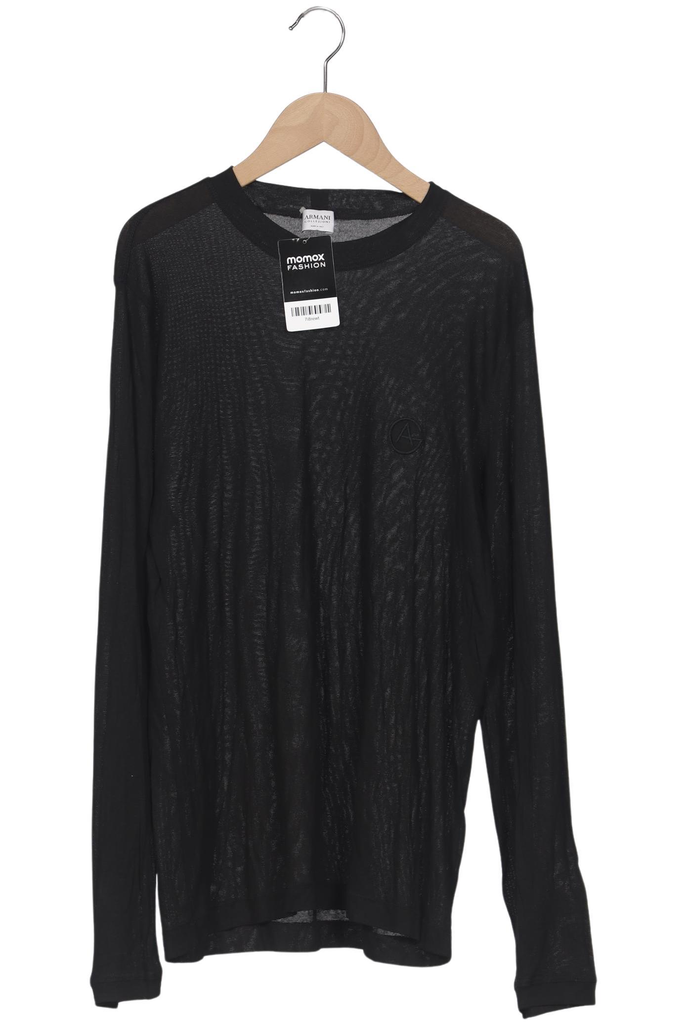 

Armani Collezioni Herren Langarmshirt, schwarz, Gr. 48